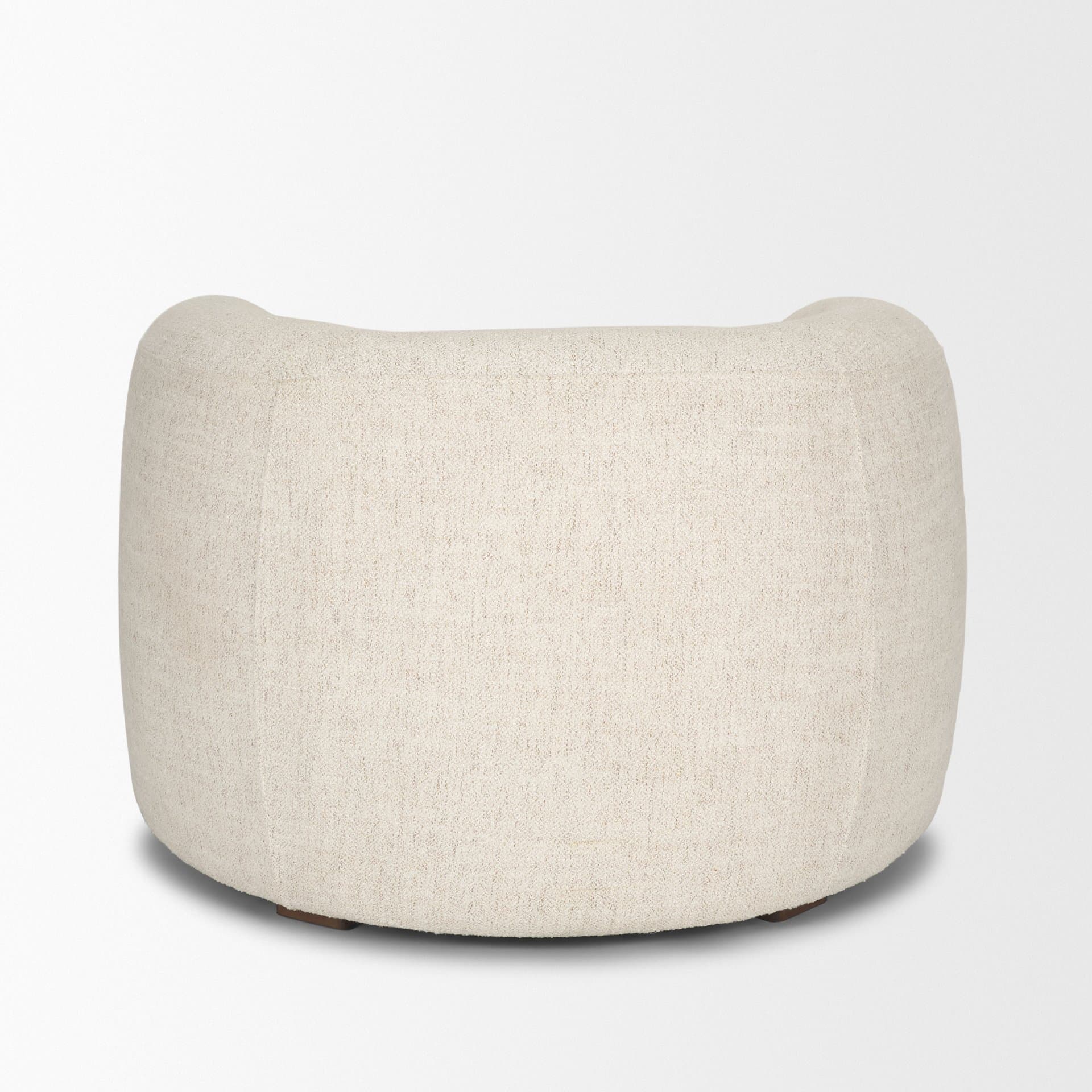Kornelia Soft Oatmeal Fabric Barrel Accent Chair — product photograph