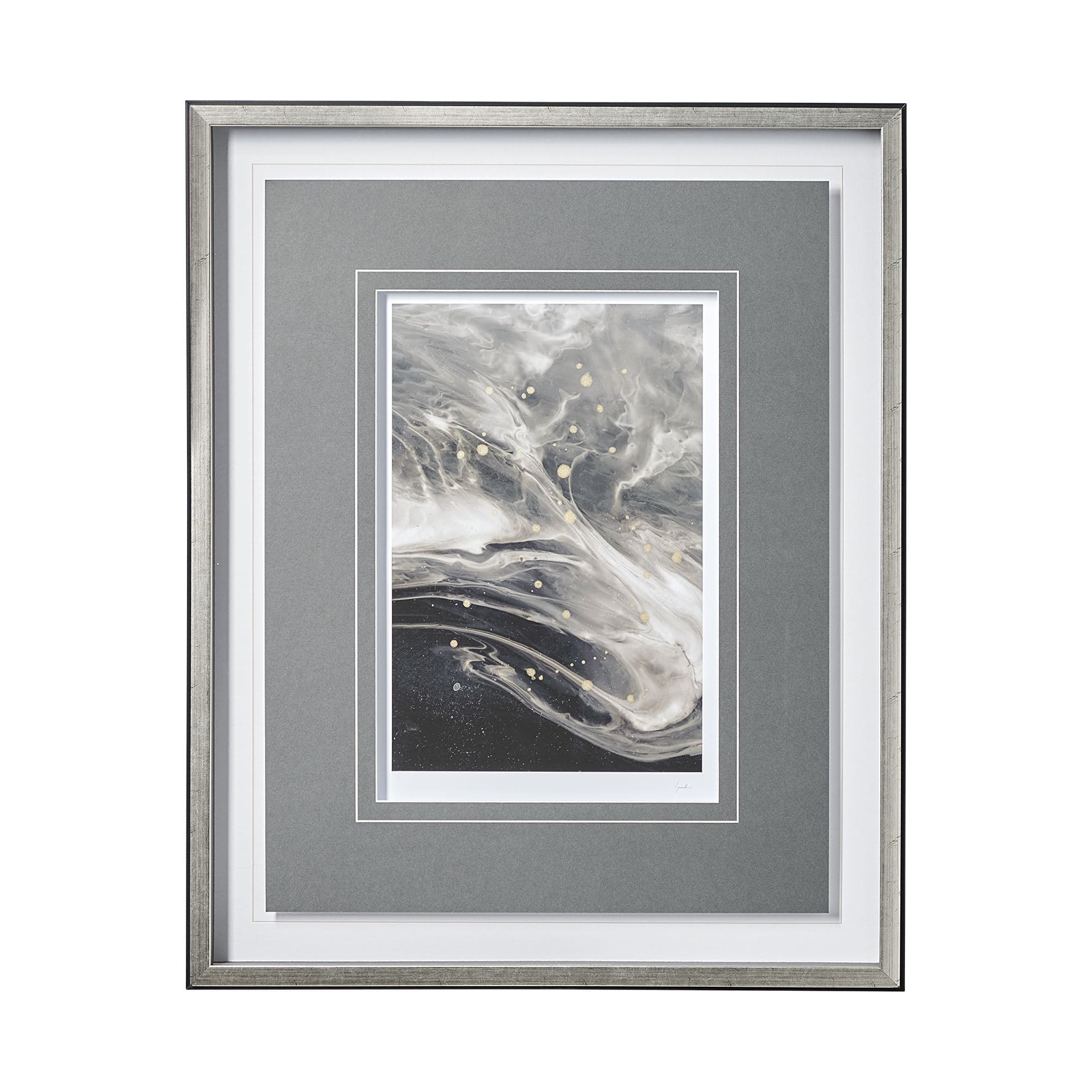 Greek Pitch I by Gabrielle Campbell a Hand Embellished Textured Framed Art Print Matted under Glass — product photograph