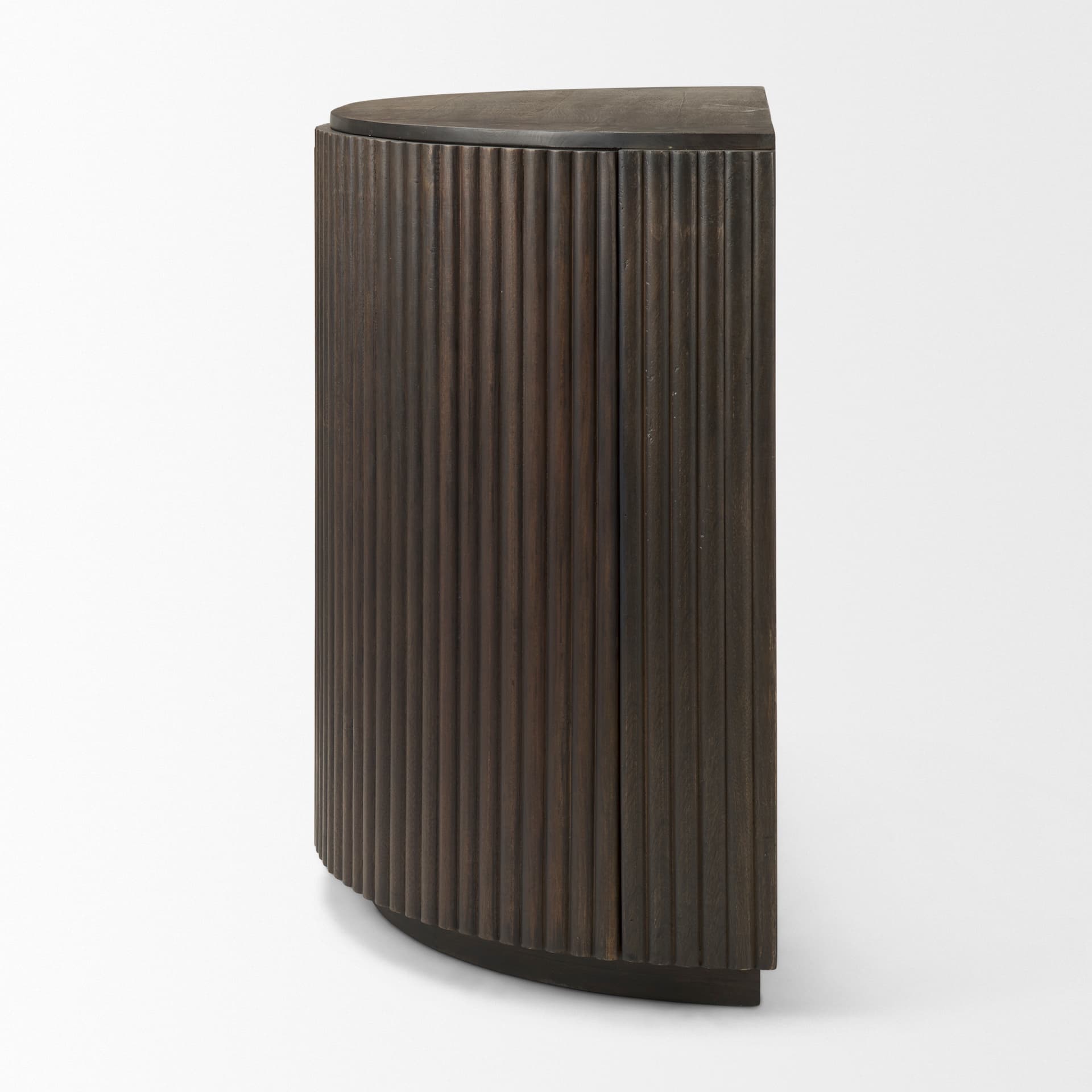 Terra Fluted Dark Brown 2-Door Accent Cabinet — product photograph