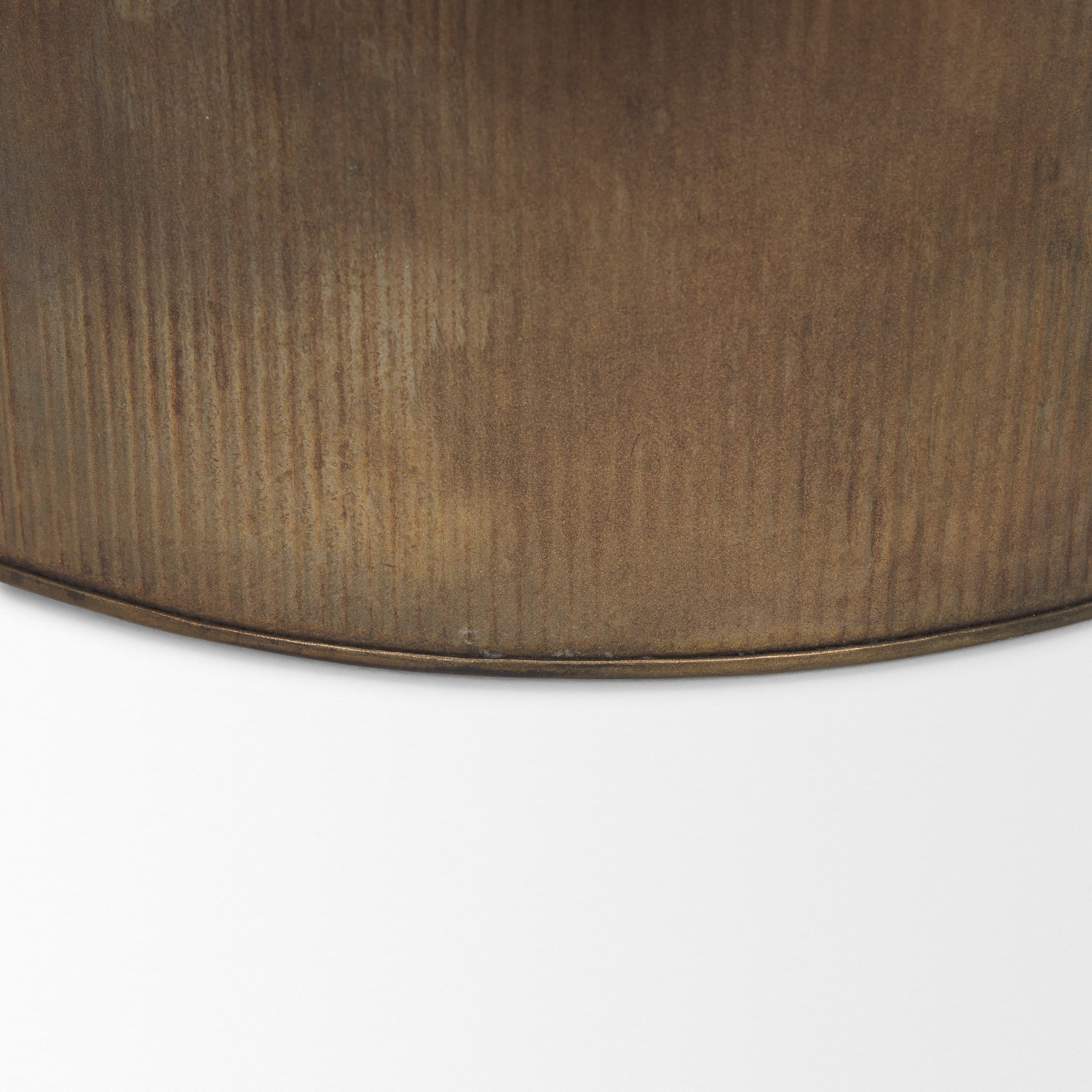 Josephine Round Antique Gold Metal Box (Set of 2) — product photograph