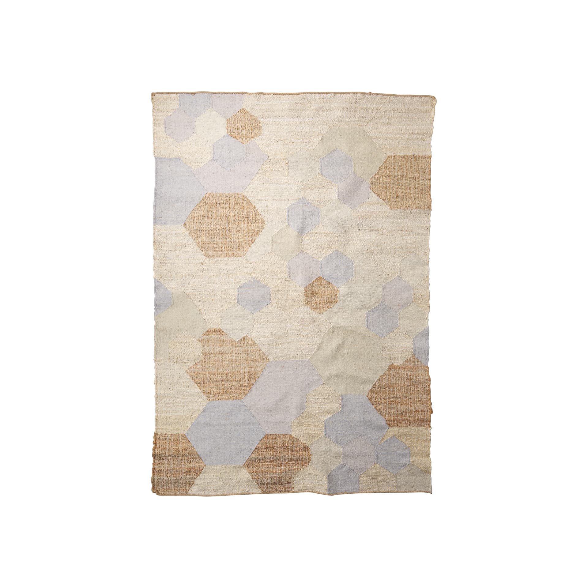 Mayson 8x10 Cream Multi-Colored Honeycomb Pattern Area Rug — product photograph