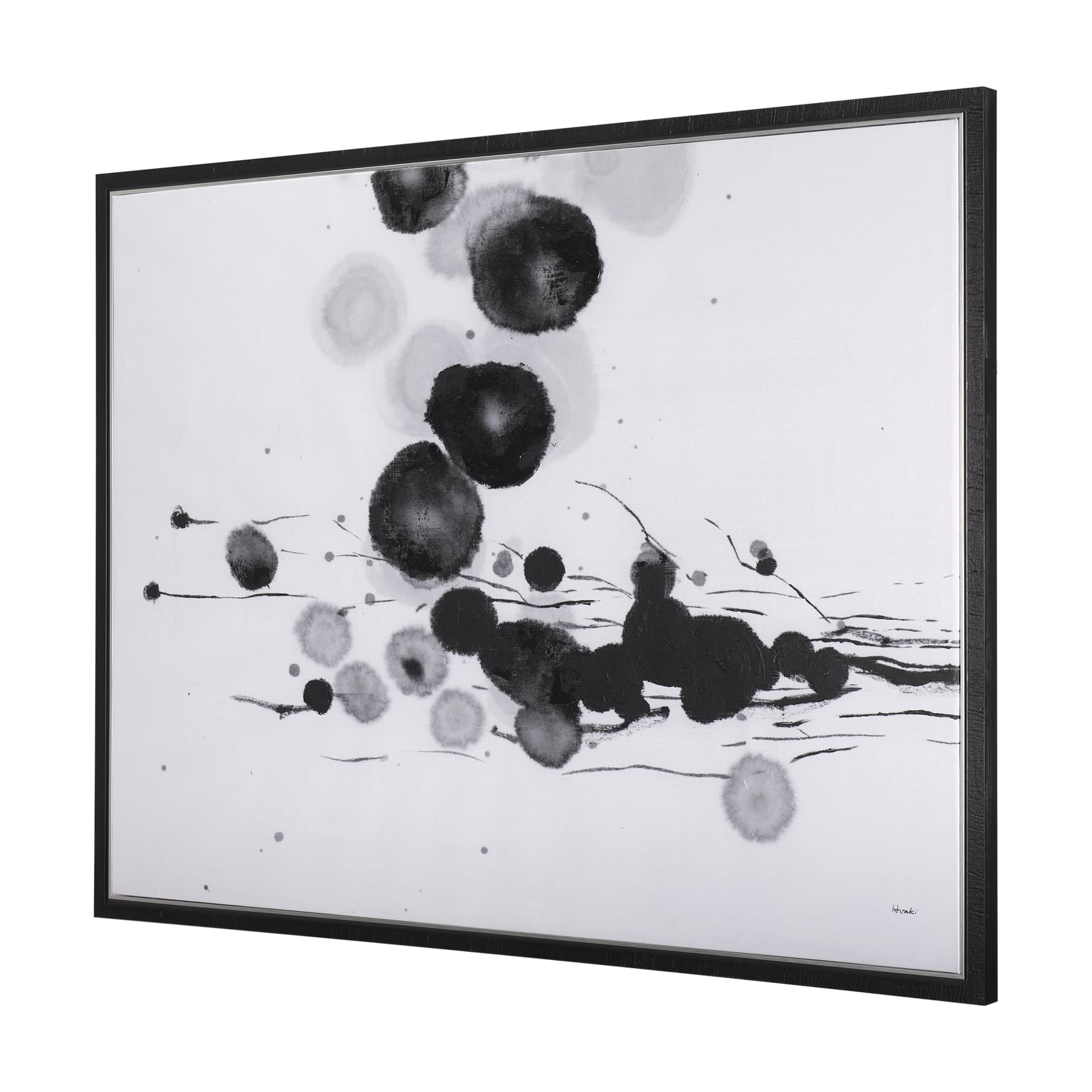 Blooming by Mercana Studio a Hand Embellished Textured Framed Canvas — product photograph