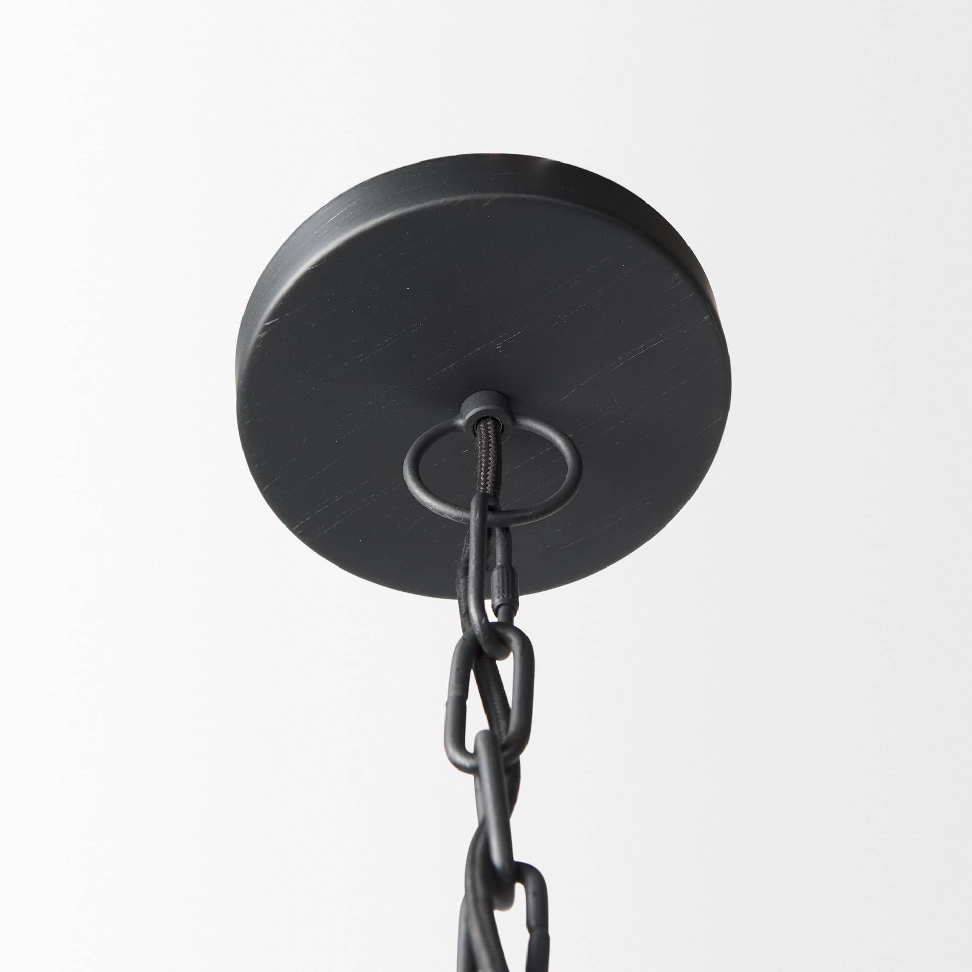 Karina 24" Round Matte Black Hammered Metal Dome Pendant Light — product photograph