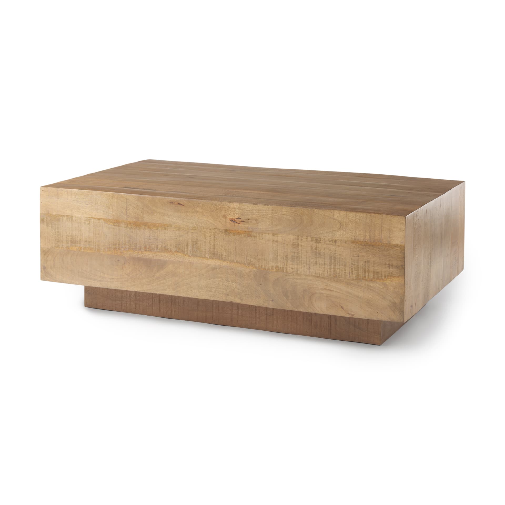 Hayden Light Brown Wood Rectangular Coffee Table — product photograph