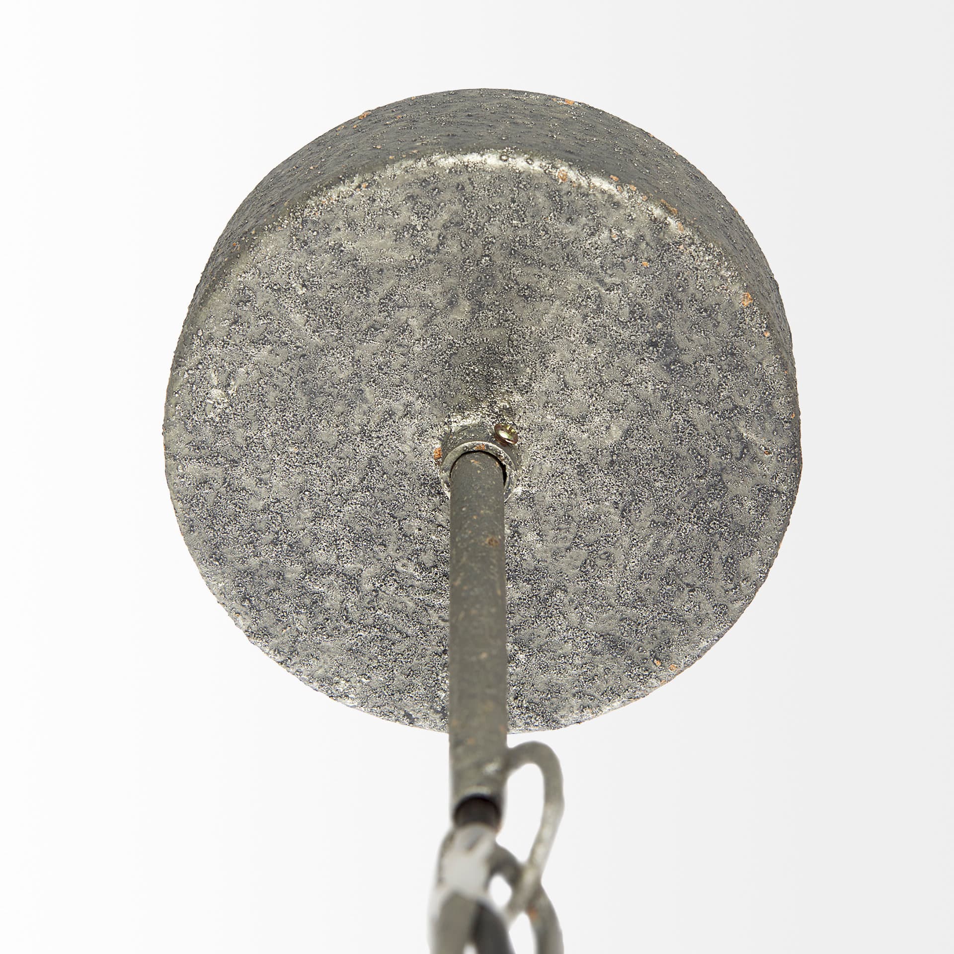 Phillum (29"x37") Silver Metal Chassis and White Wood Beaded Six Bulb Chandelier — product photograph