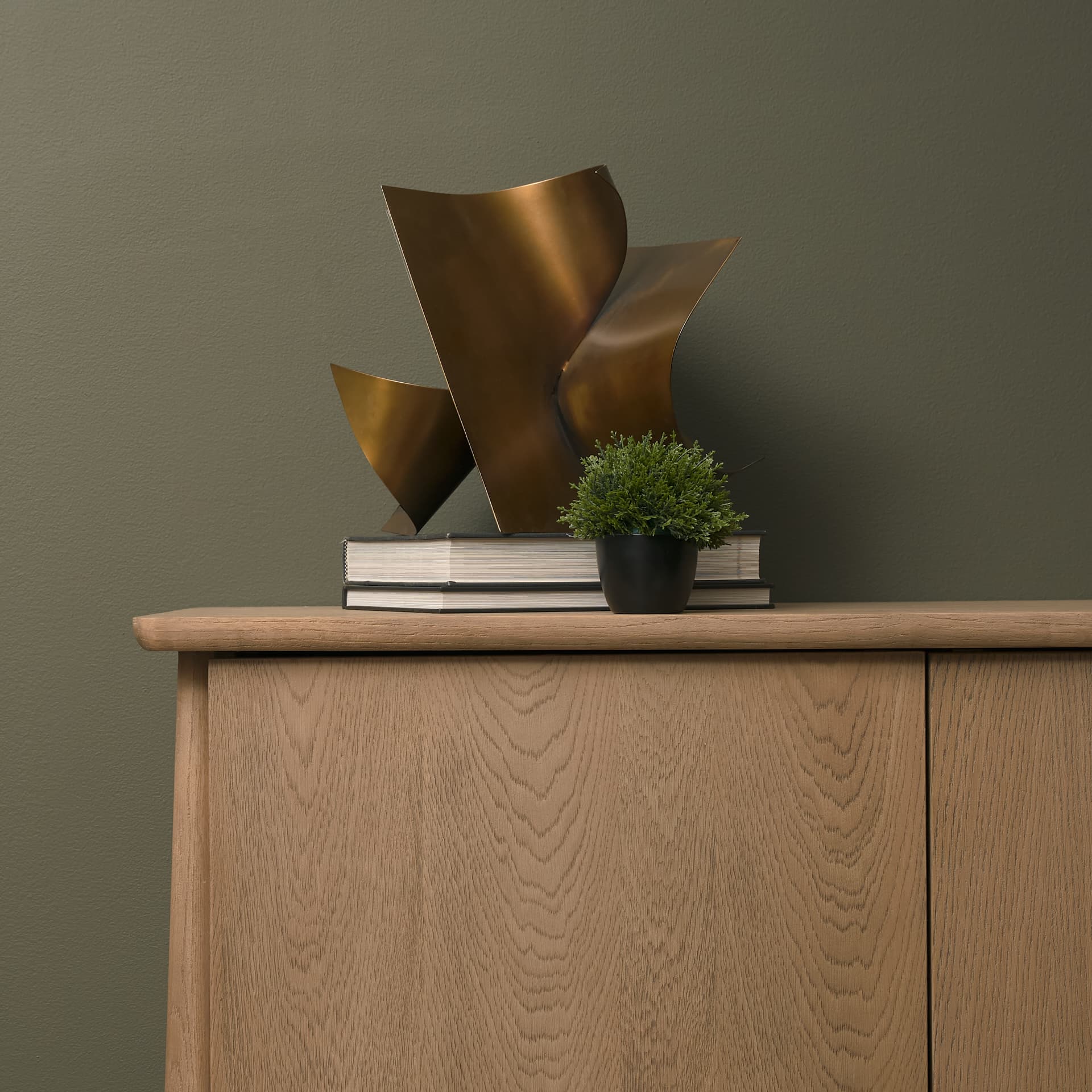 Francesca Antique Gold Metal Sculptural Decorative Object — product photograph