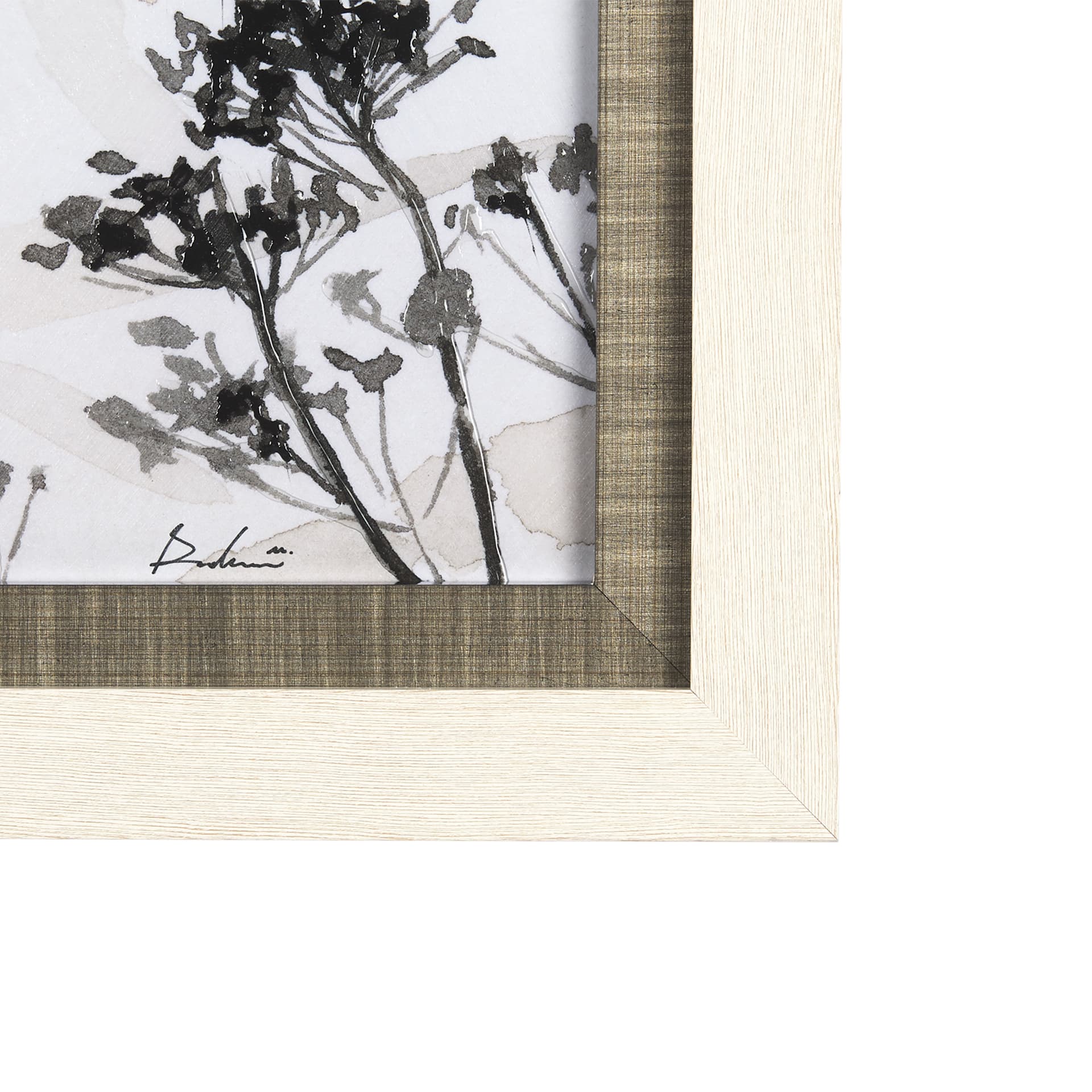 Meadow by Mercana Studio a Hand Embellished Textured Framed Art Print Matted under Glass — product photograph