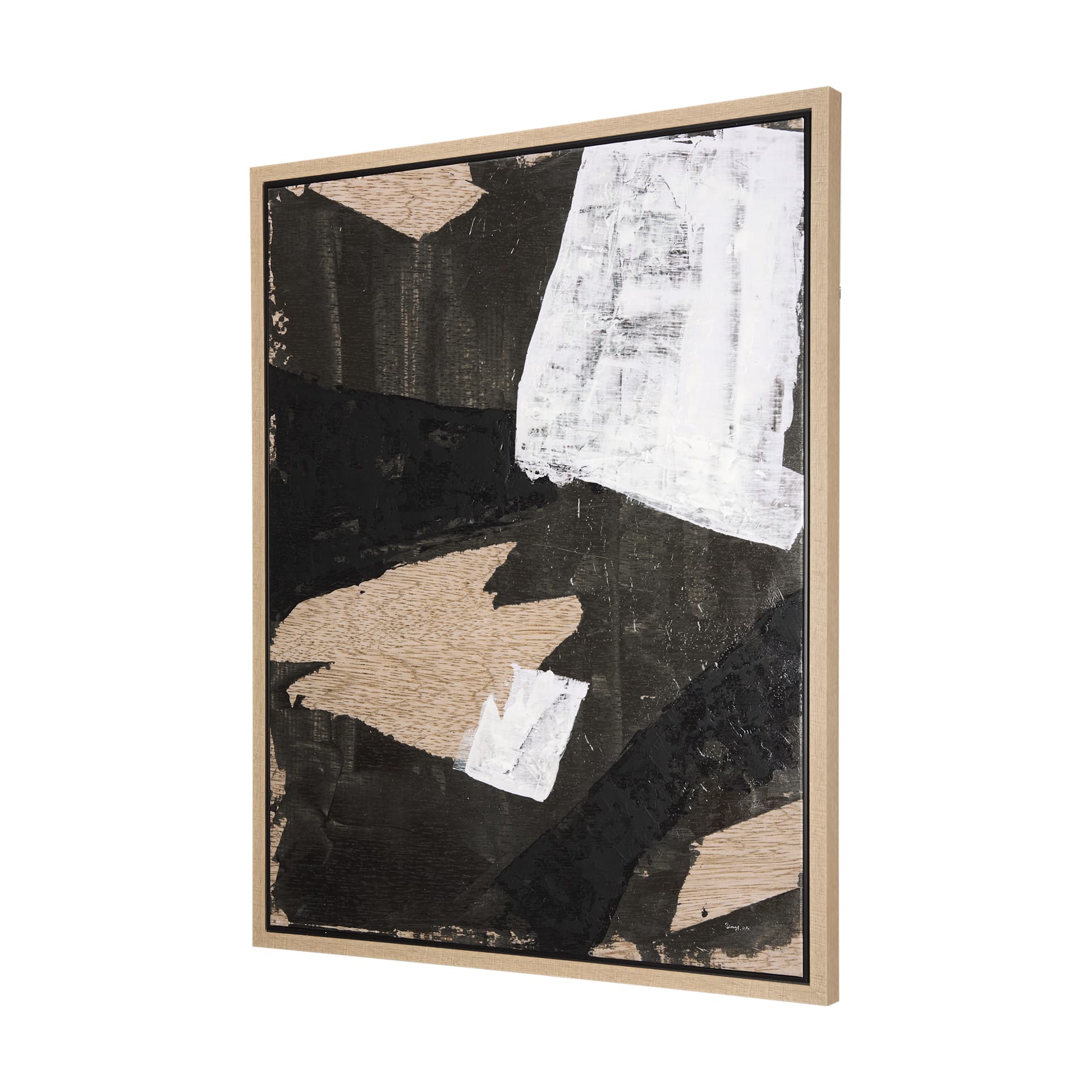 Clouds upon Fields I by Mercana Studio a Hand Embellished Textured Framed Canvas — product photograph