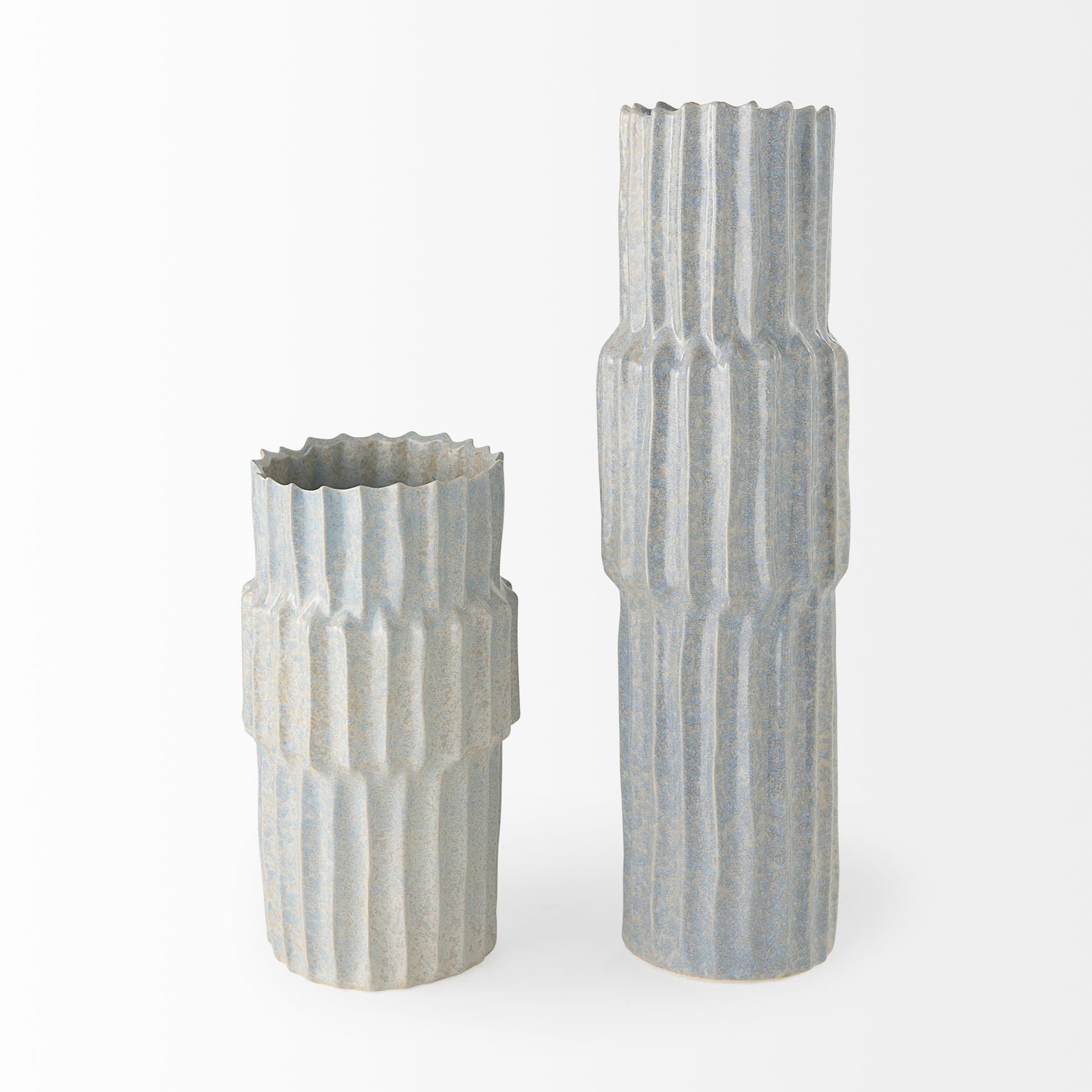 Cardon 23.0H Gray Ceramic Vase — product photograph