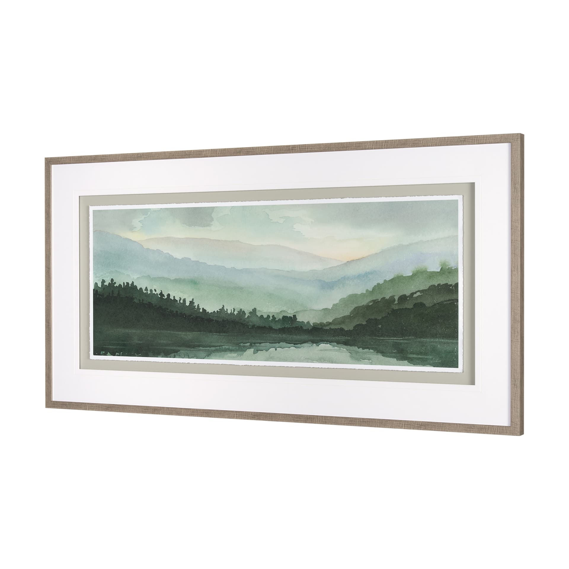 Watercolor Sketch II by Mercana Studio Hand Embellished Textured Framed Art Print Matted under Glass — product photograph