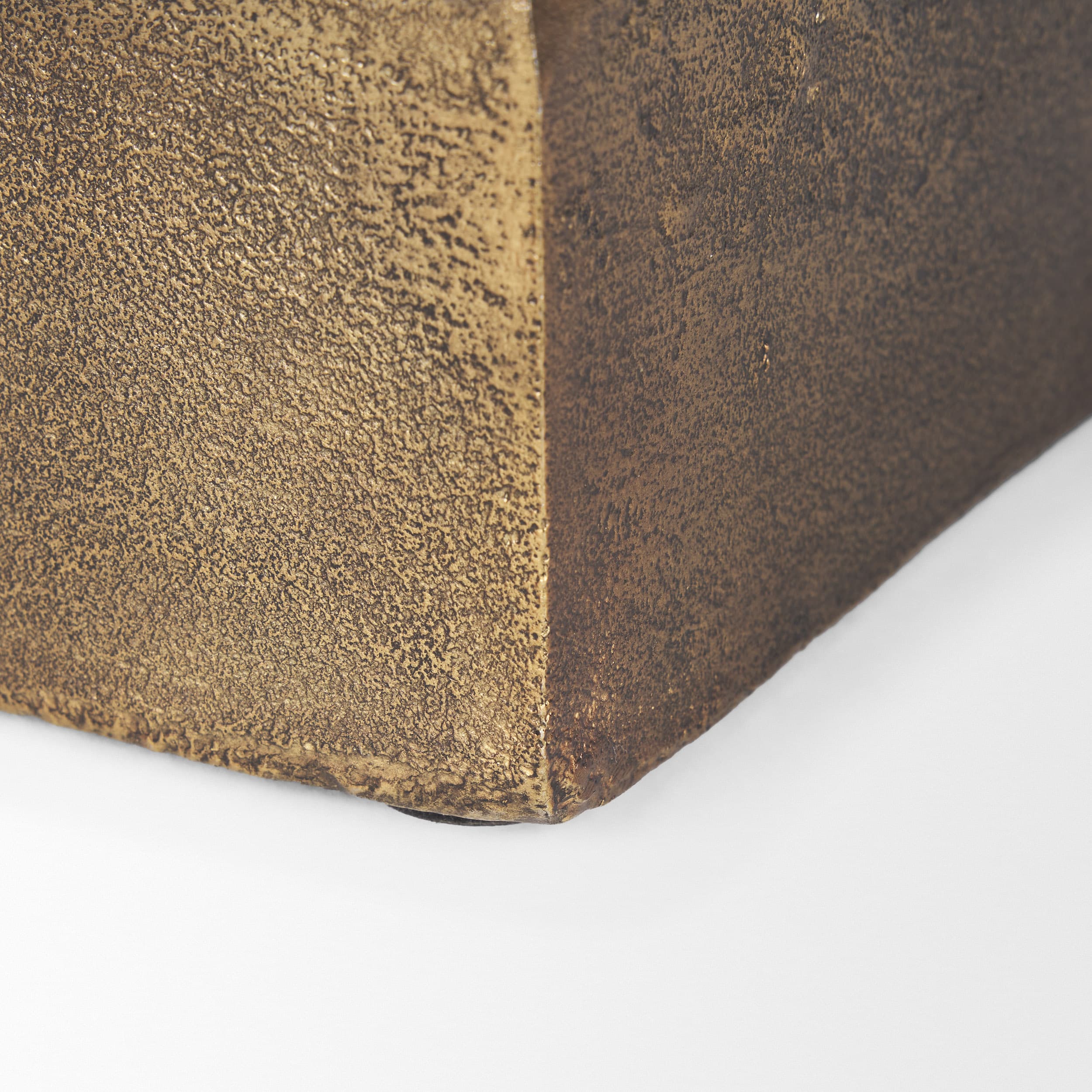 Porschia Large Antiqued Gold Metal Decorative Box — product photograph