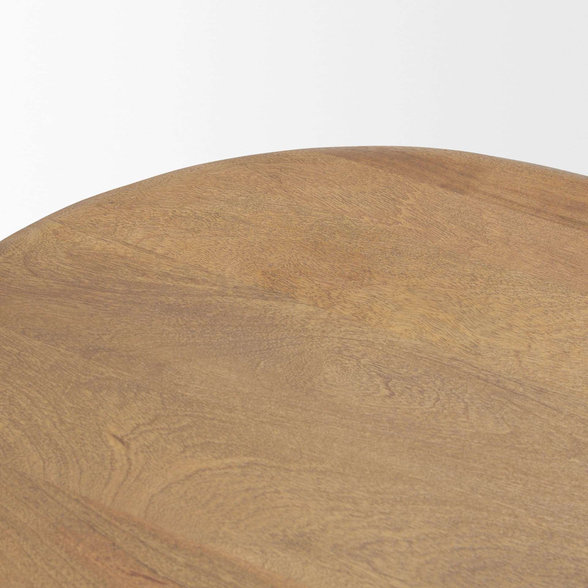 Shima Oval Light Brown Wood w/ Arched Legs Coffee Table — product photograph