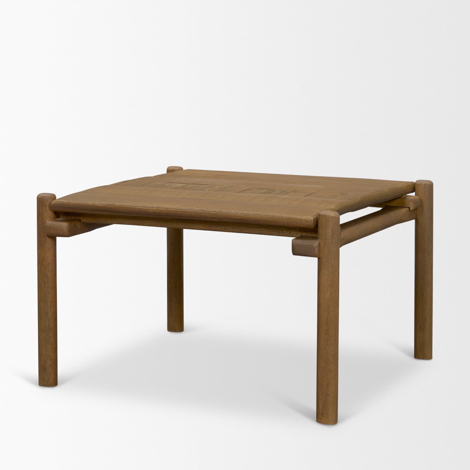 Riven Oak Wood Square Side Table — product photograph