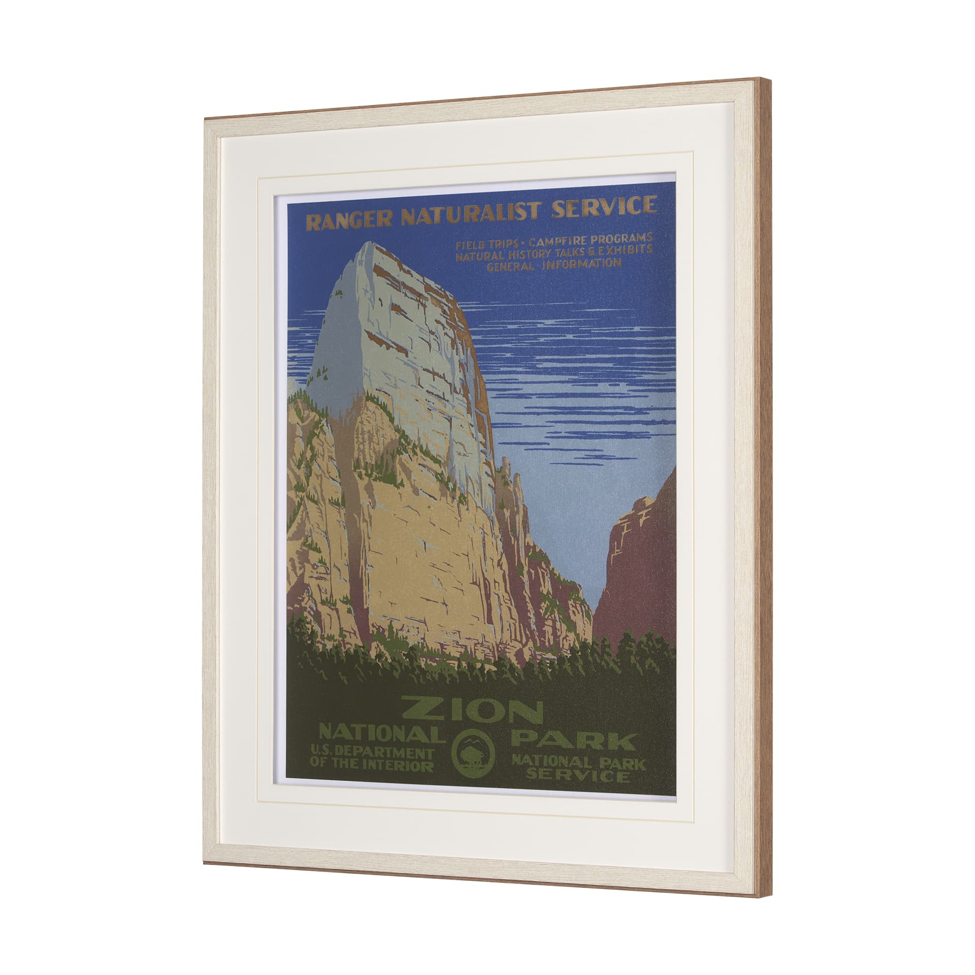 Zion National Park by The Vinatage Collection a Framed Art Print Matted under Glass — product photograph