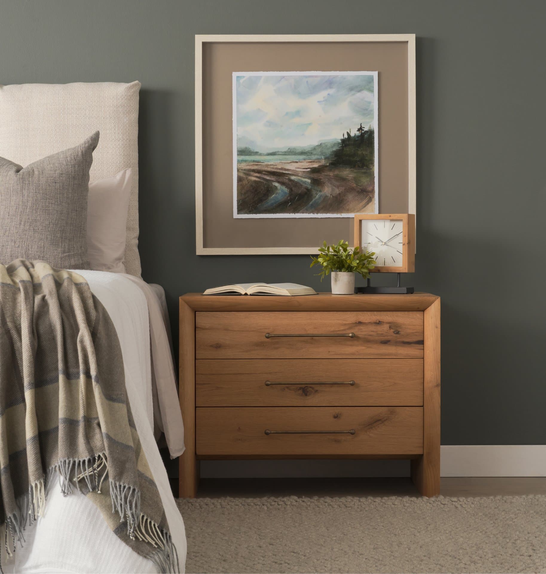Shoreline Beauty II by Mercana Studio Hand Embelished Framed Artwork Matted under Glass — in a styled room