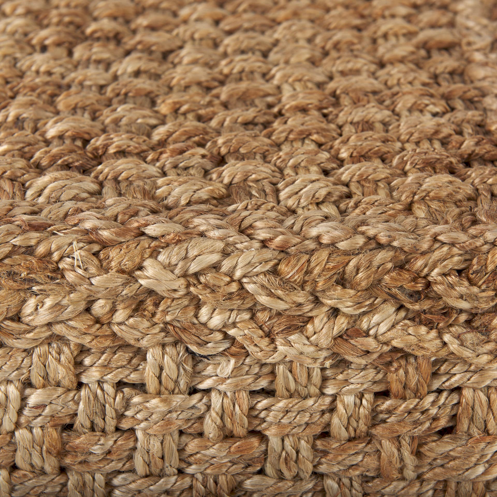 Aylin 16.5" Square Brown Jute Pouf — product photograph
