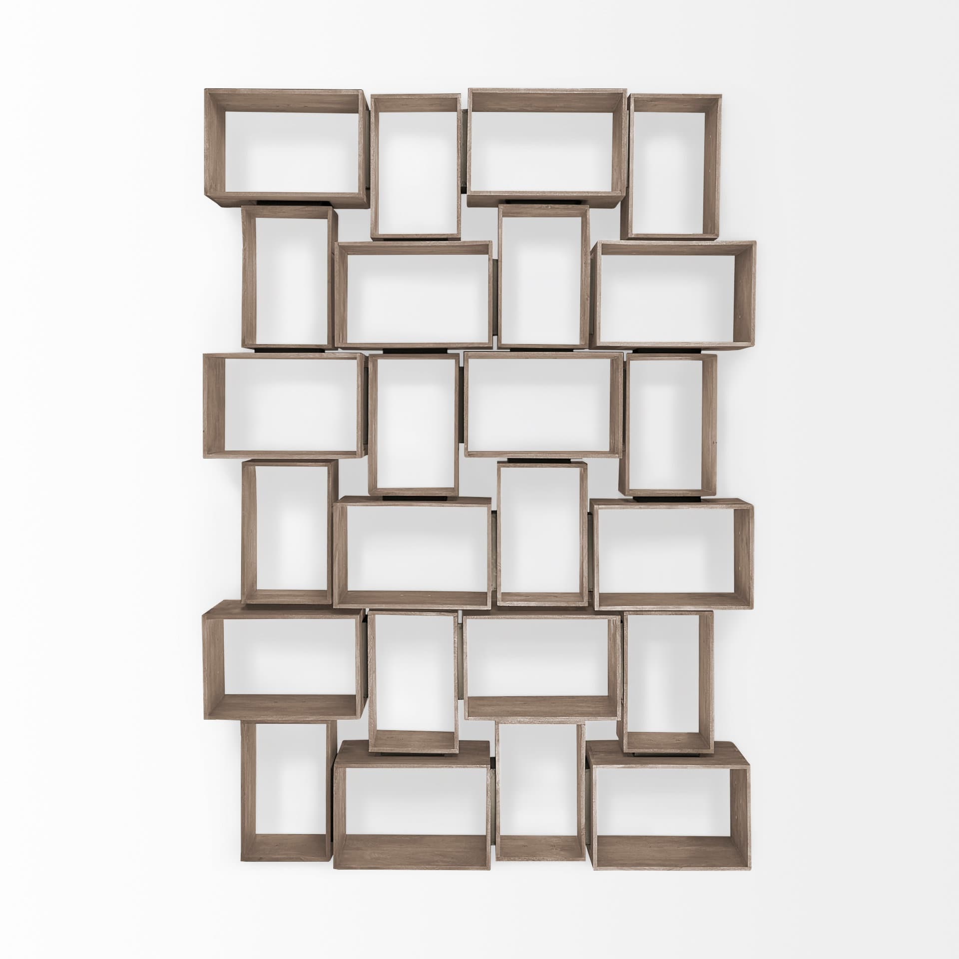 Simul (Set of 2) Light Brown Wood Modular Shelving Unit — product photograph