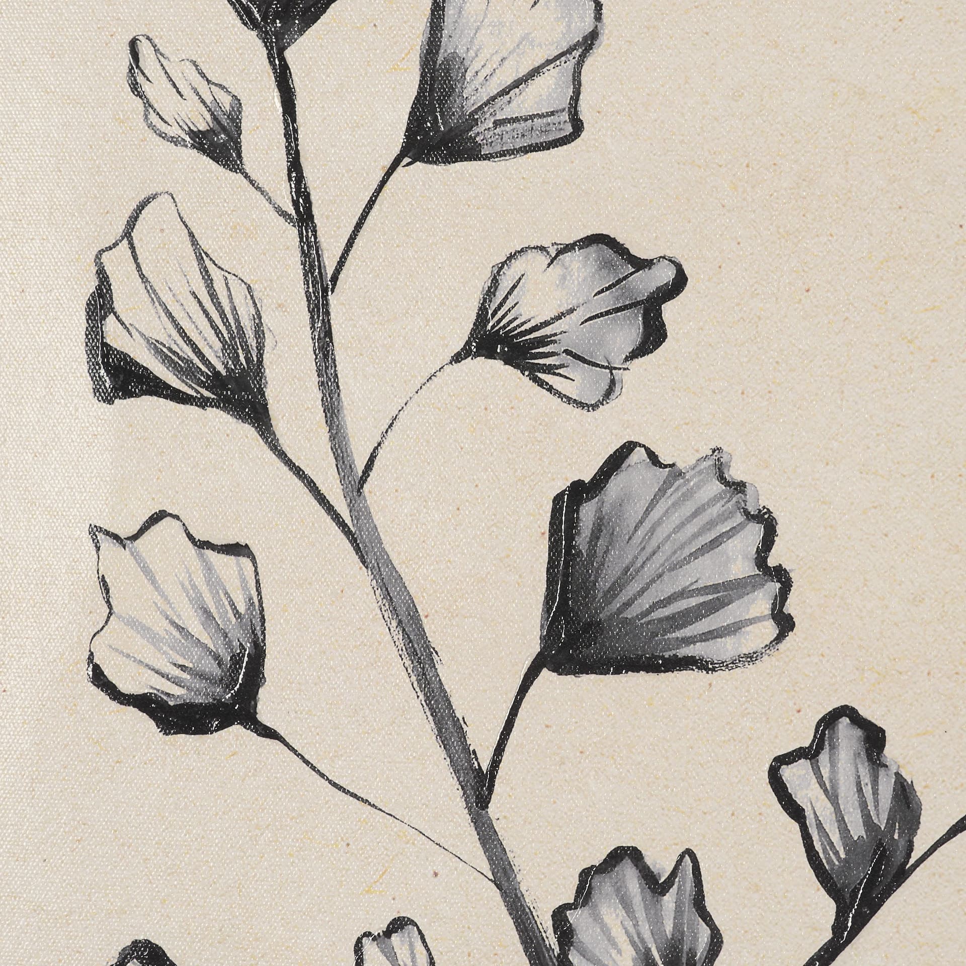 Fan Leaves by Cristina Bartl Villa Hand-Embellished Textured Framed Artwork Matted under Glass — product photograph
