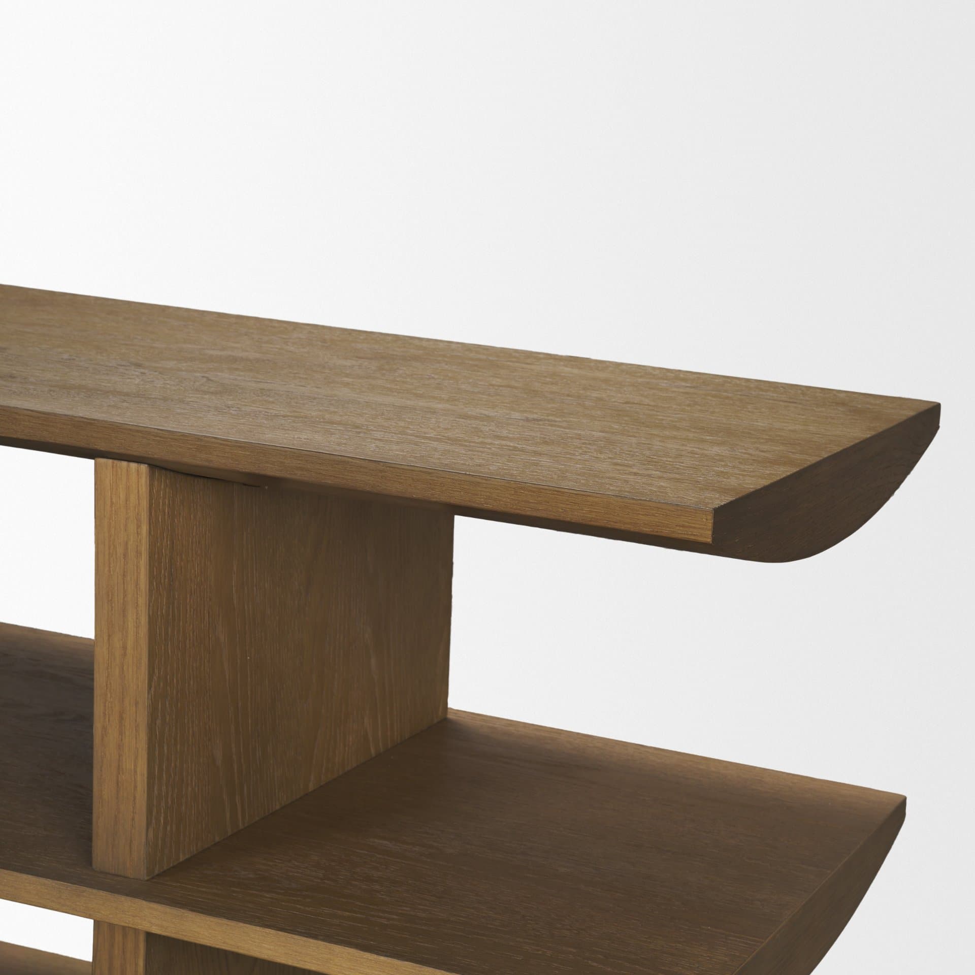 Boden 74" Wood Console Table w/ Open Shelves — product photograph