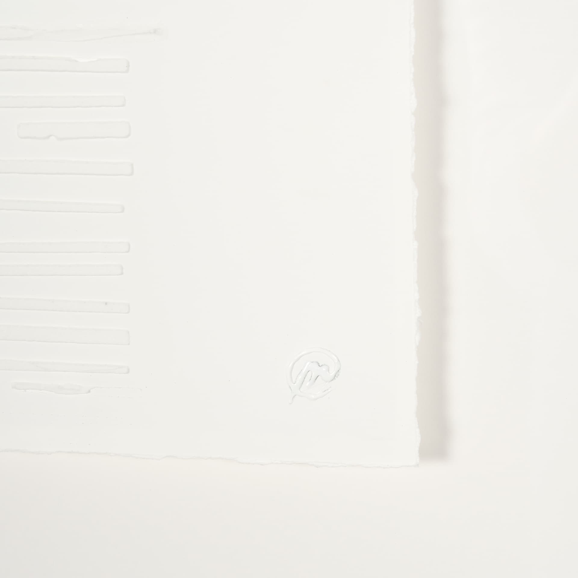 Random Lines White by Studio M a handmade Original Framed Artwork under Glass — product photograph