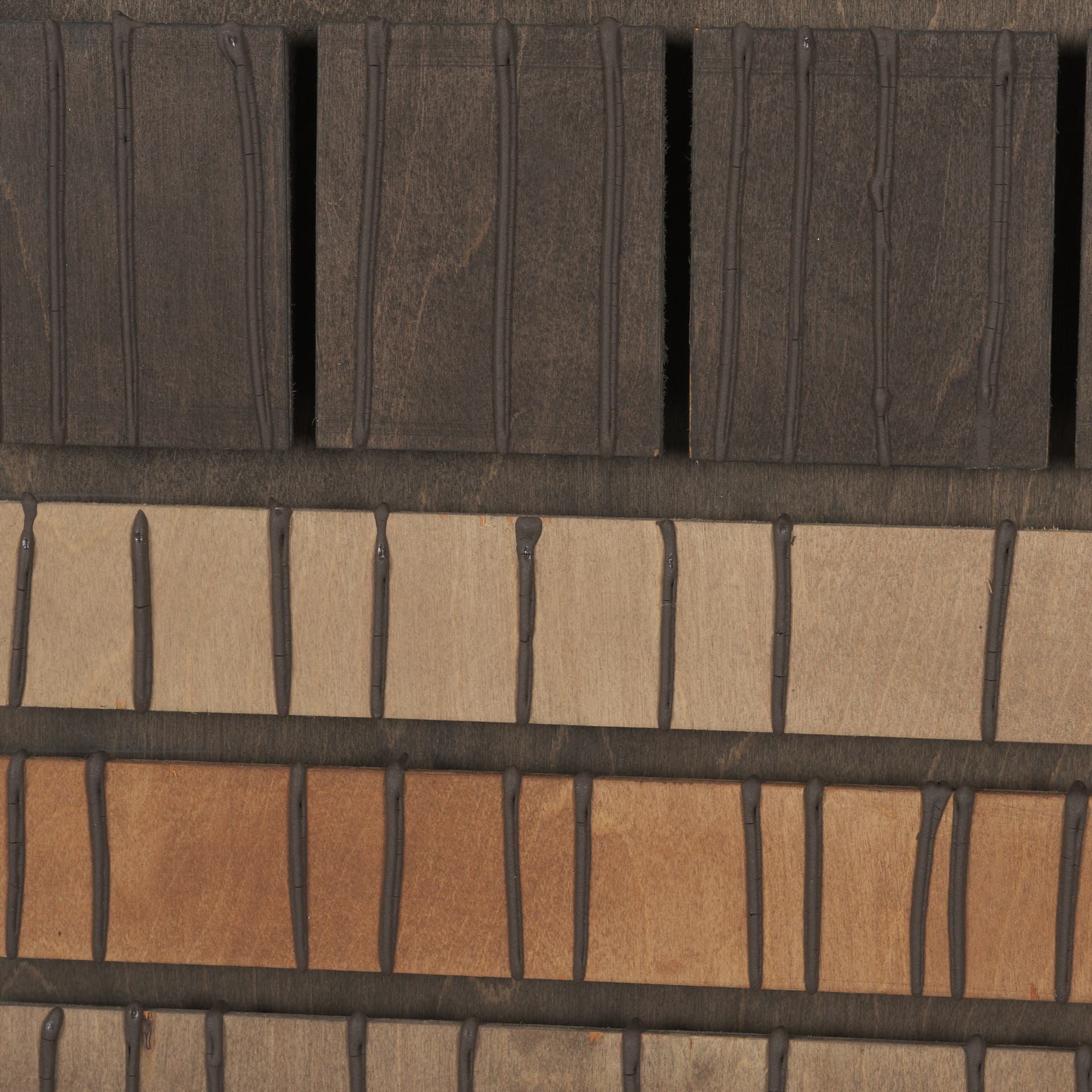 Timber Mosaic III by Mercana Studio Handmade Original Framed Artwork Matted — product photograph