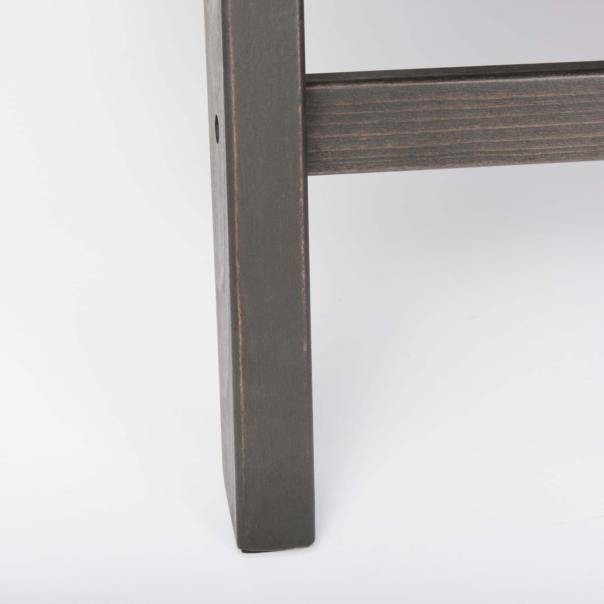 Elodie 24.4L x 33.9W x 30.7H Black Leather W/Black Stain Beech Wood Frame Accent Chair — product photograph