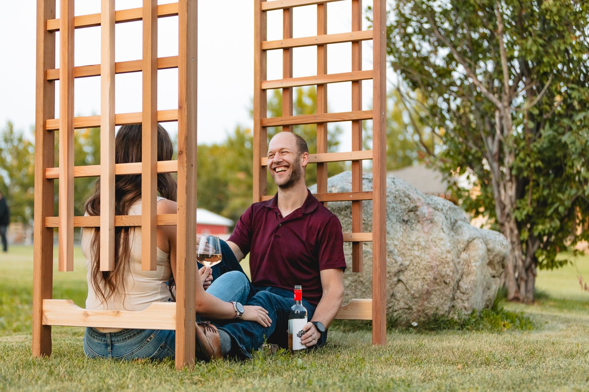 6-Ft Cedar Garden Arbor — product photograph