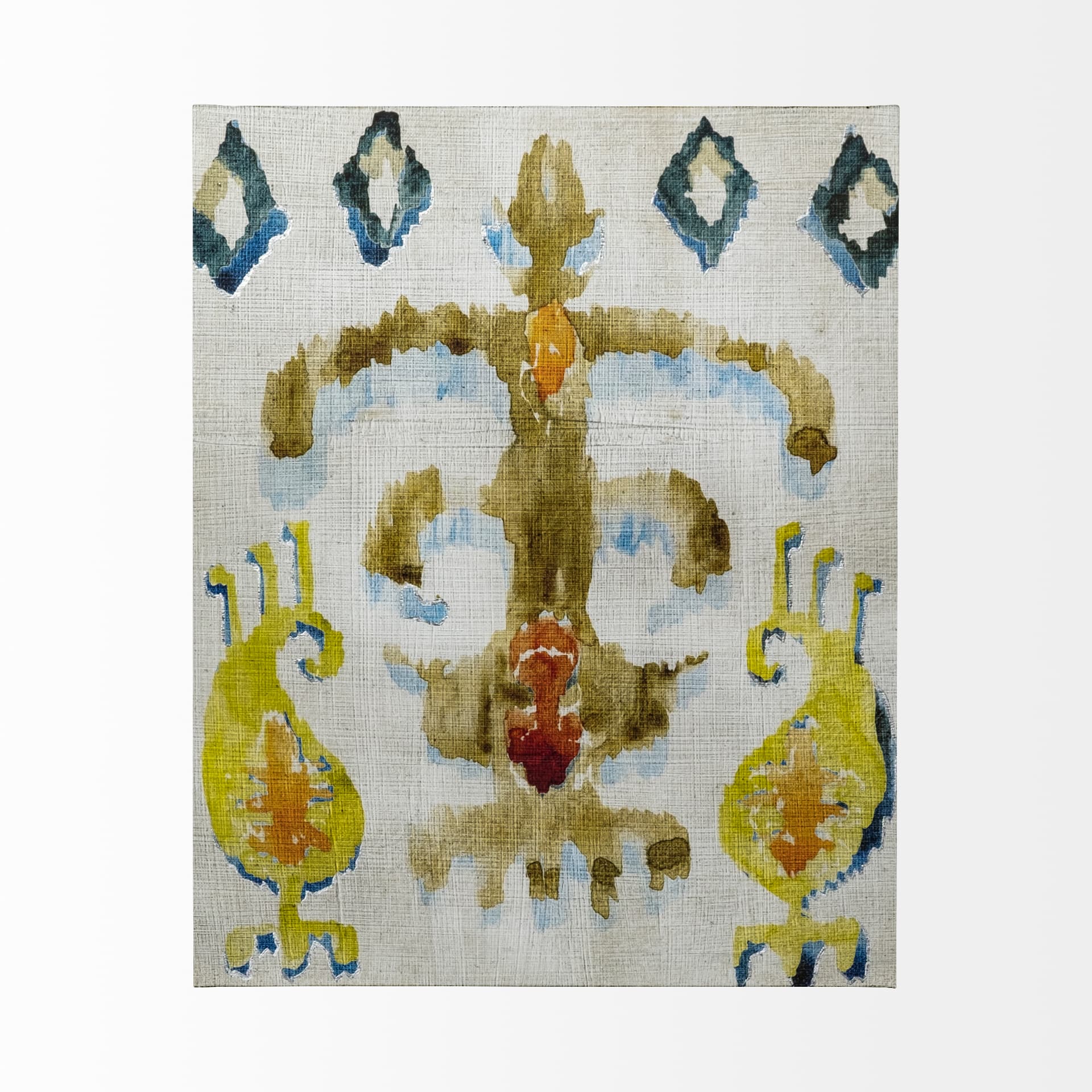 Bohemian Ikat III by Chariklia Zarris a Hand Embellished Textured Canvas — product photograph
