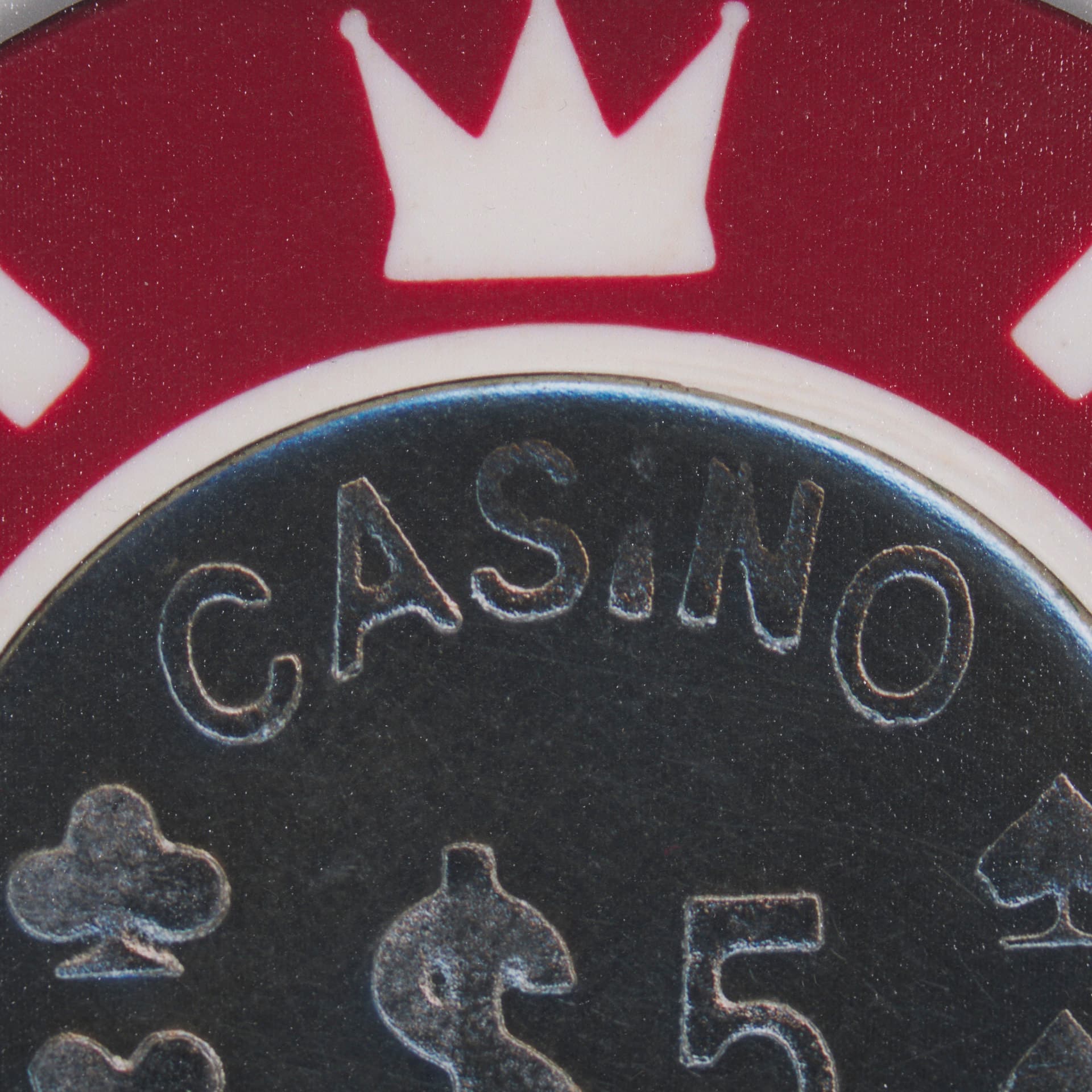 Casino 5 Dollar Vegas Poker Chip By Zap Studio Framed Art Photograph Print under Glass — product photograph