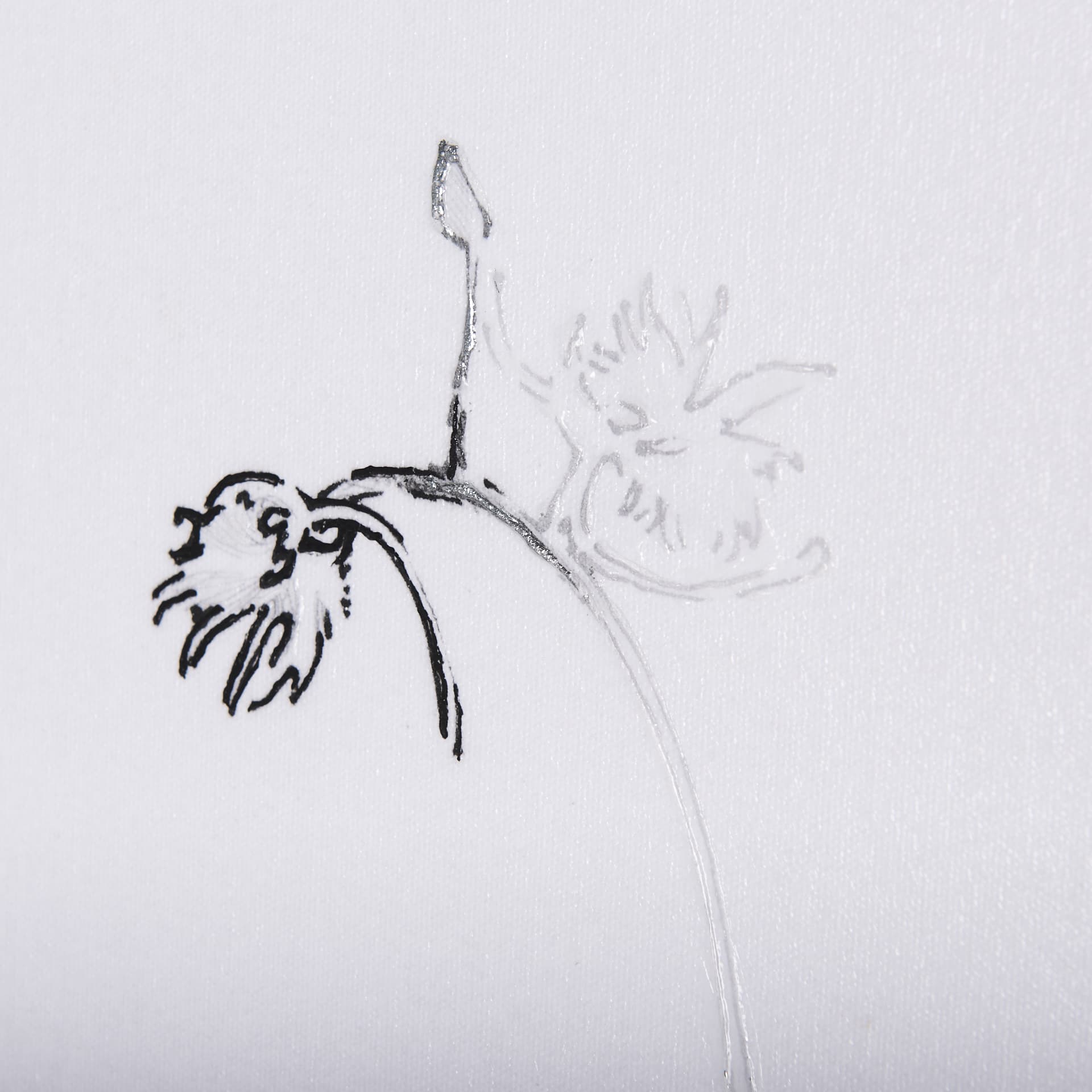 Ikebana Light II by Mercana Studio a Hand Embellished Textured Canvas — product photograph
