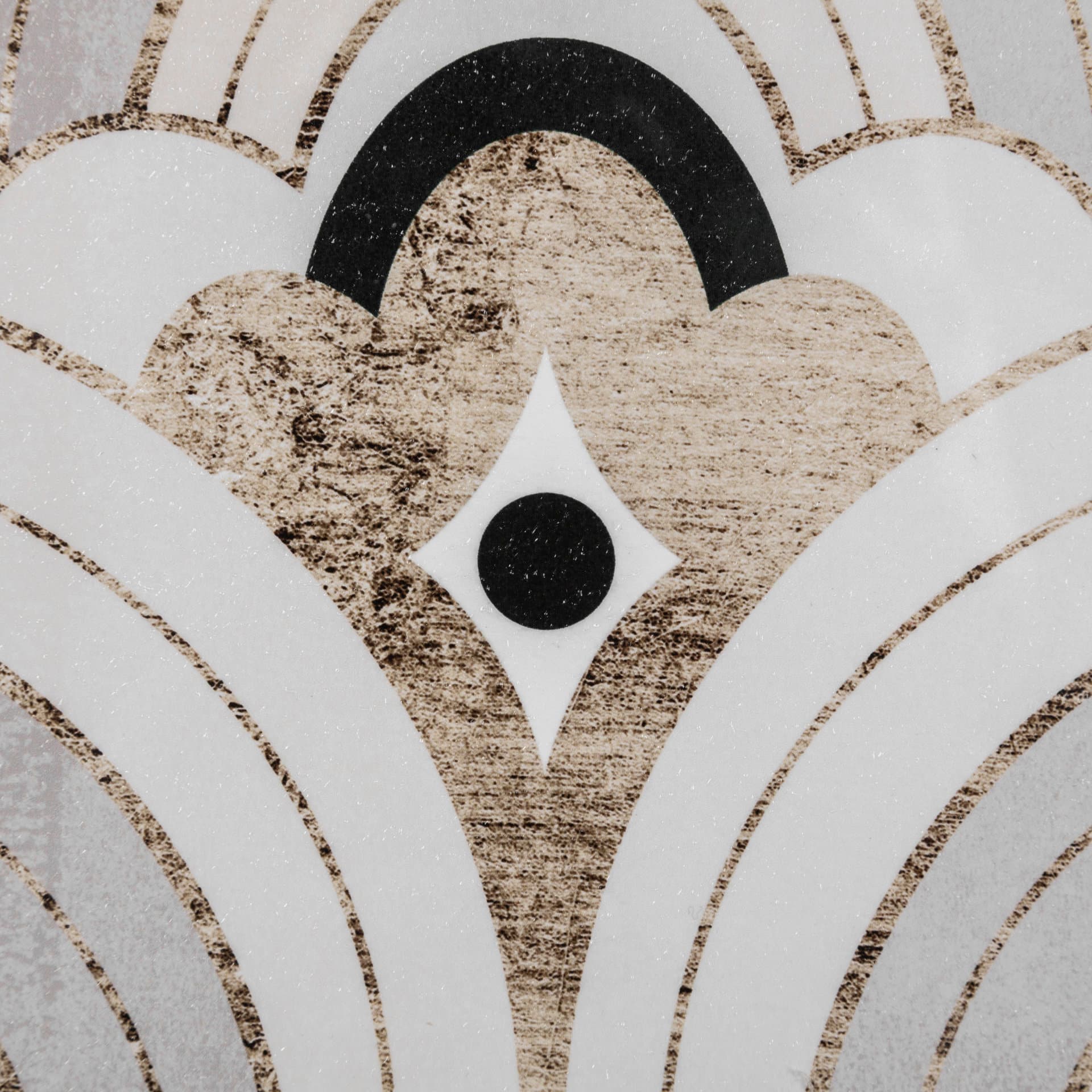 Deco Patterning IV by Victoria Barnes Hand Embellished Textured Framed Art Print Matted under Glass — product photograph
