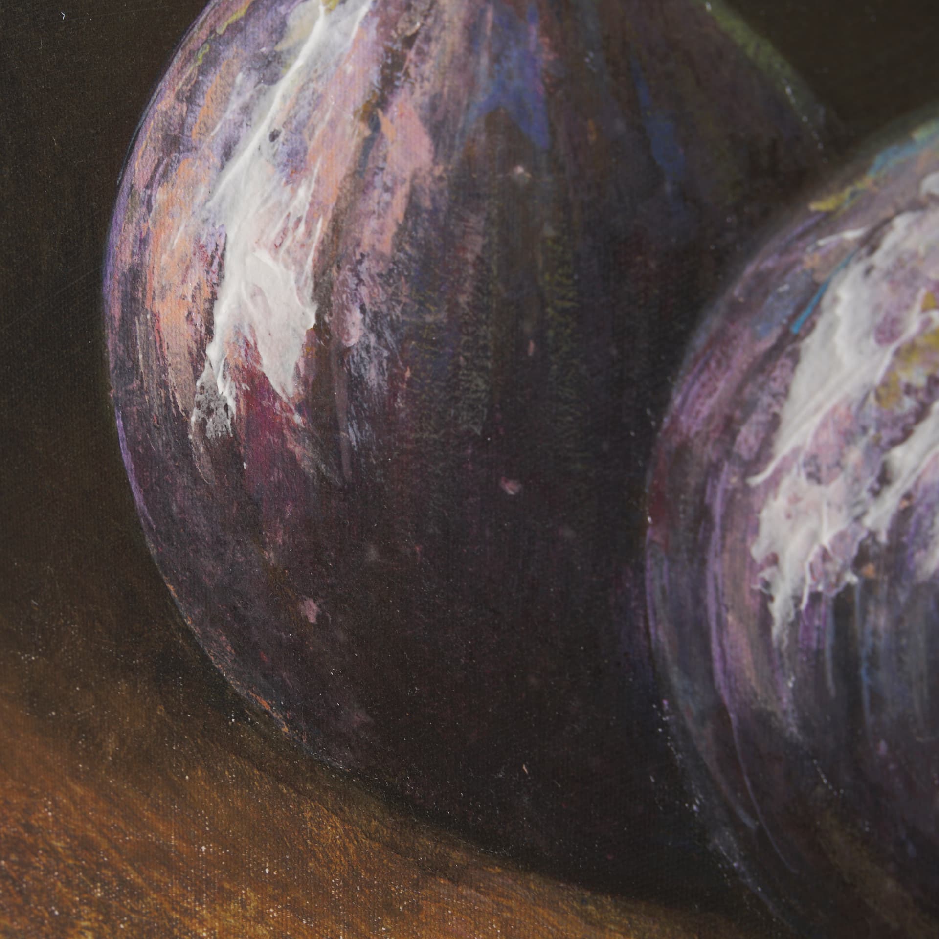 Lonely Figs by Mercana Studio a Hand Embellished Textured Canvas — product photograph