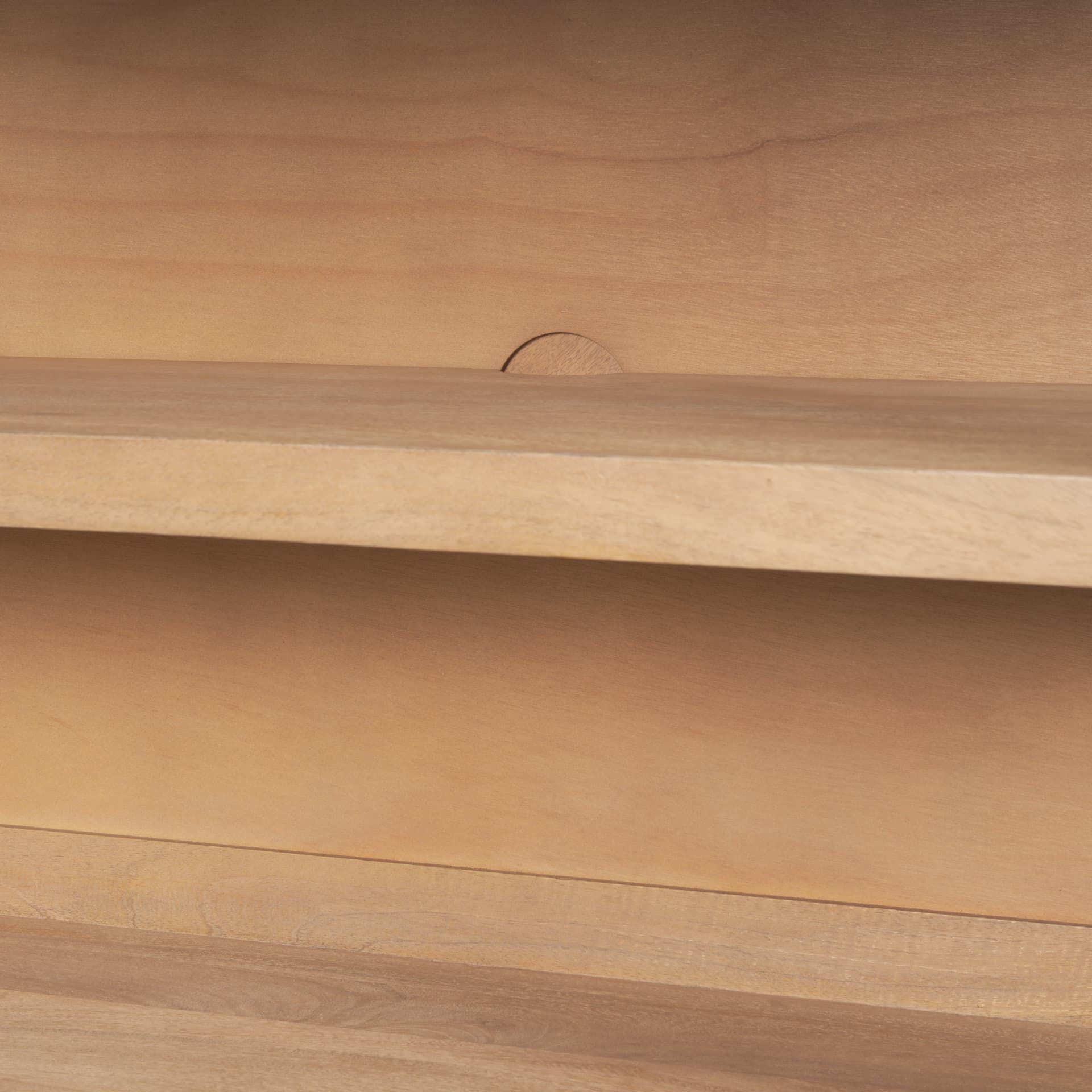 Suri Light Brown Wood w/ Glass Doors Sideboard — product photograph