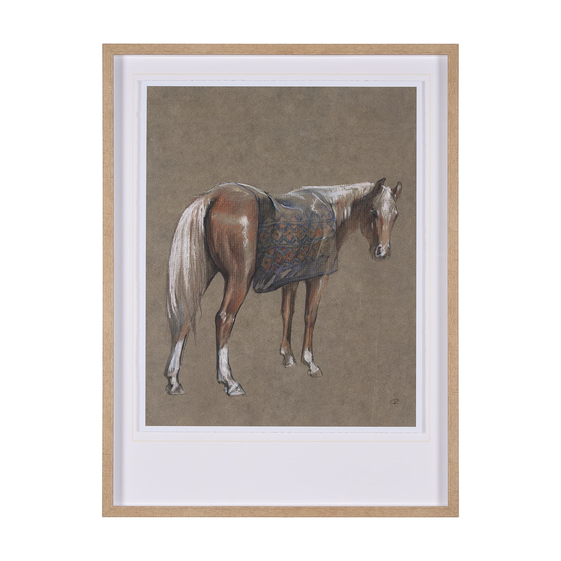 Palomino Blanket by Mercana Studio a Hand Embellished Textured Framed Art Print — product photograph