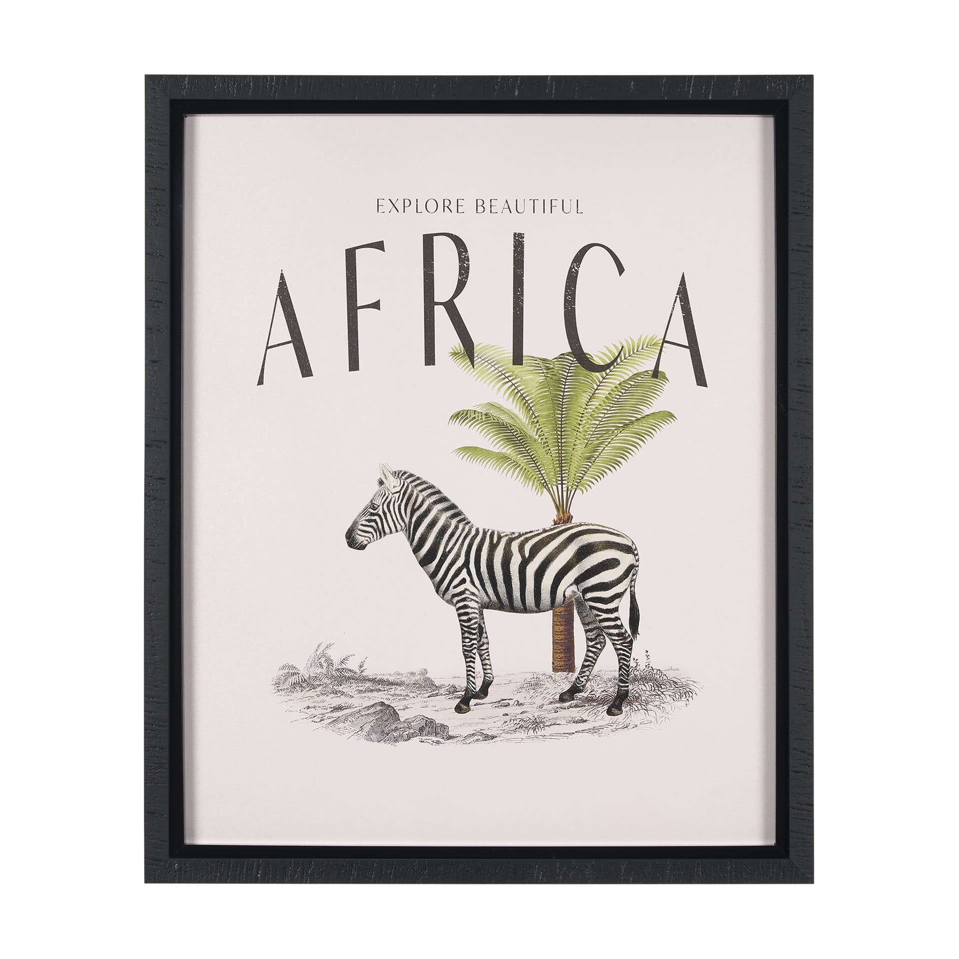 Travel Guide - Africa by Vintage Collection a Hand Embellished Textured Framed Art Print — product photograph