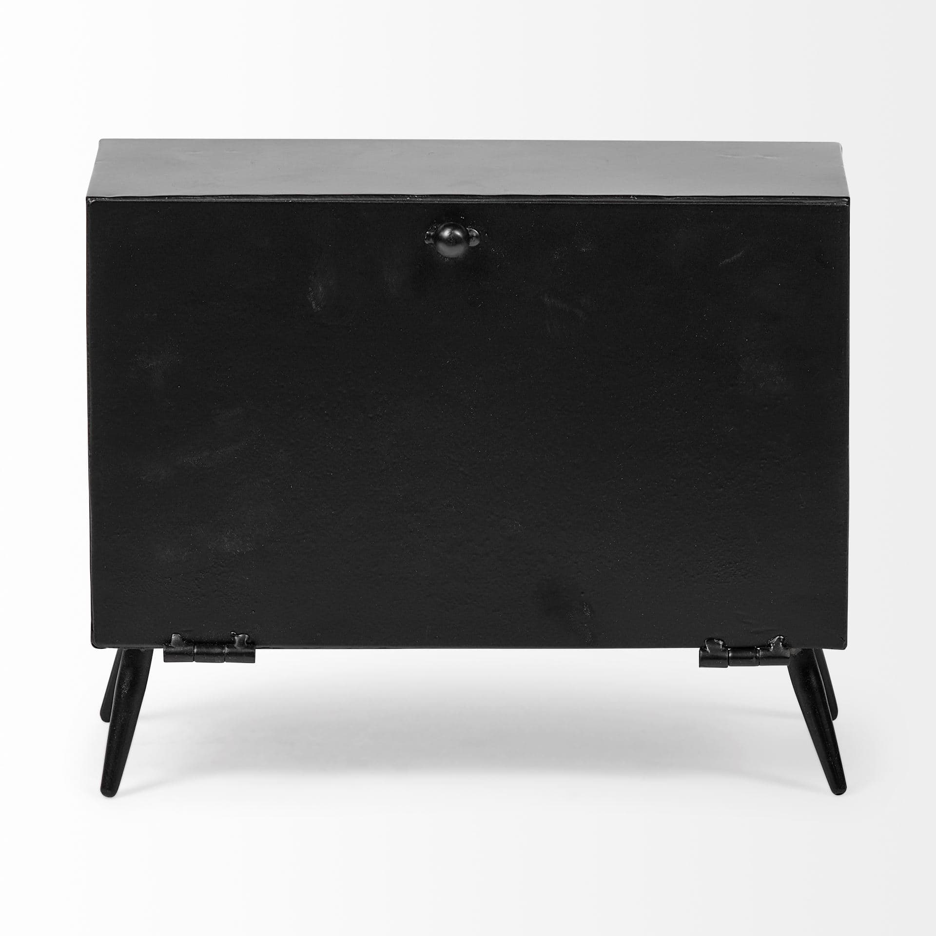 Lita Black Metal Rectangular Table Clock — product photograph