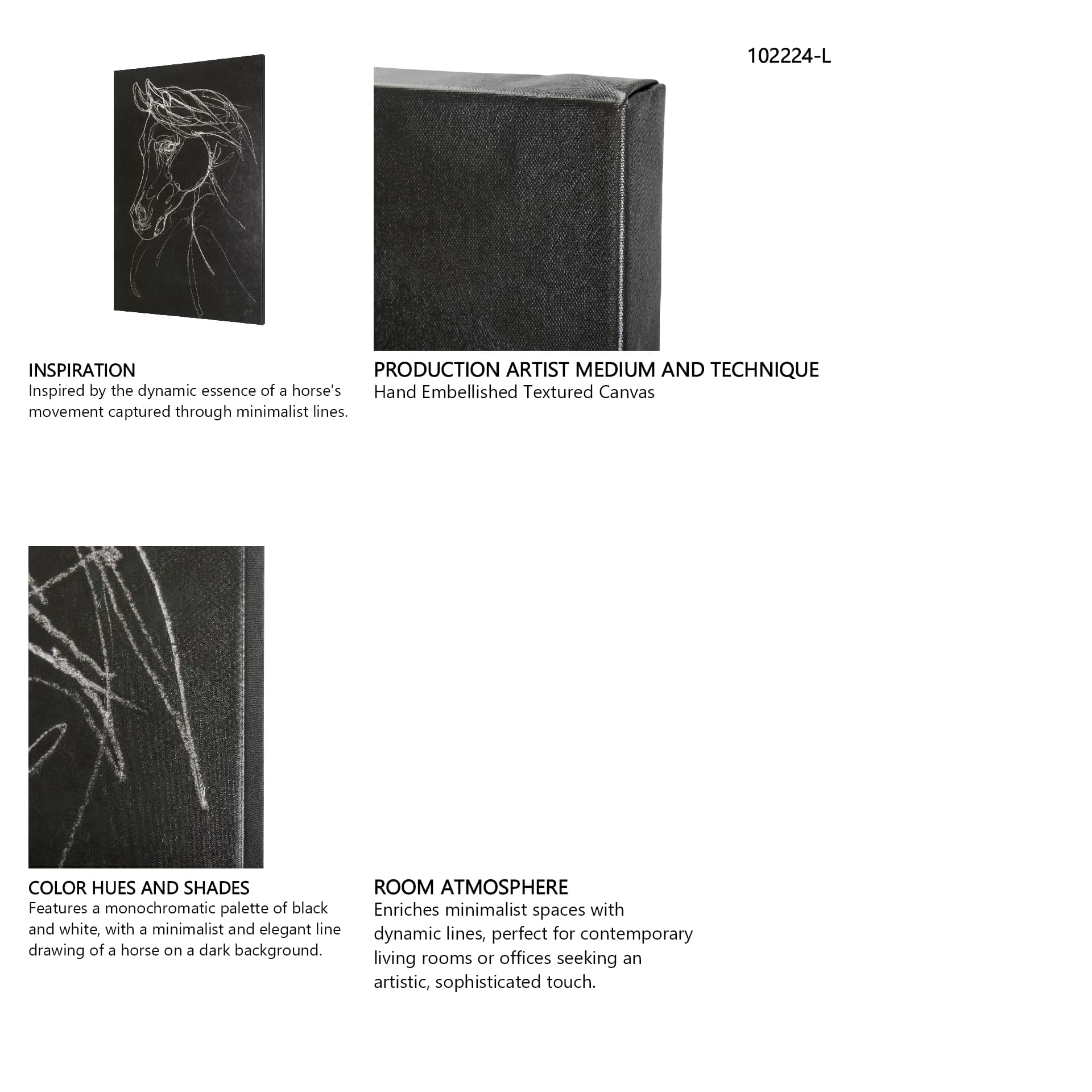 Arabian Dark II by Mercana Studio a Hand Embellished Textured Canvas — in a styled room