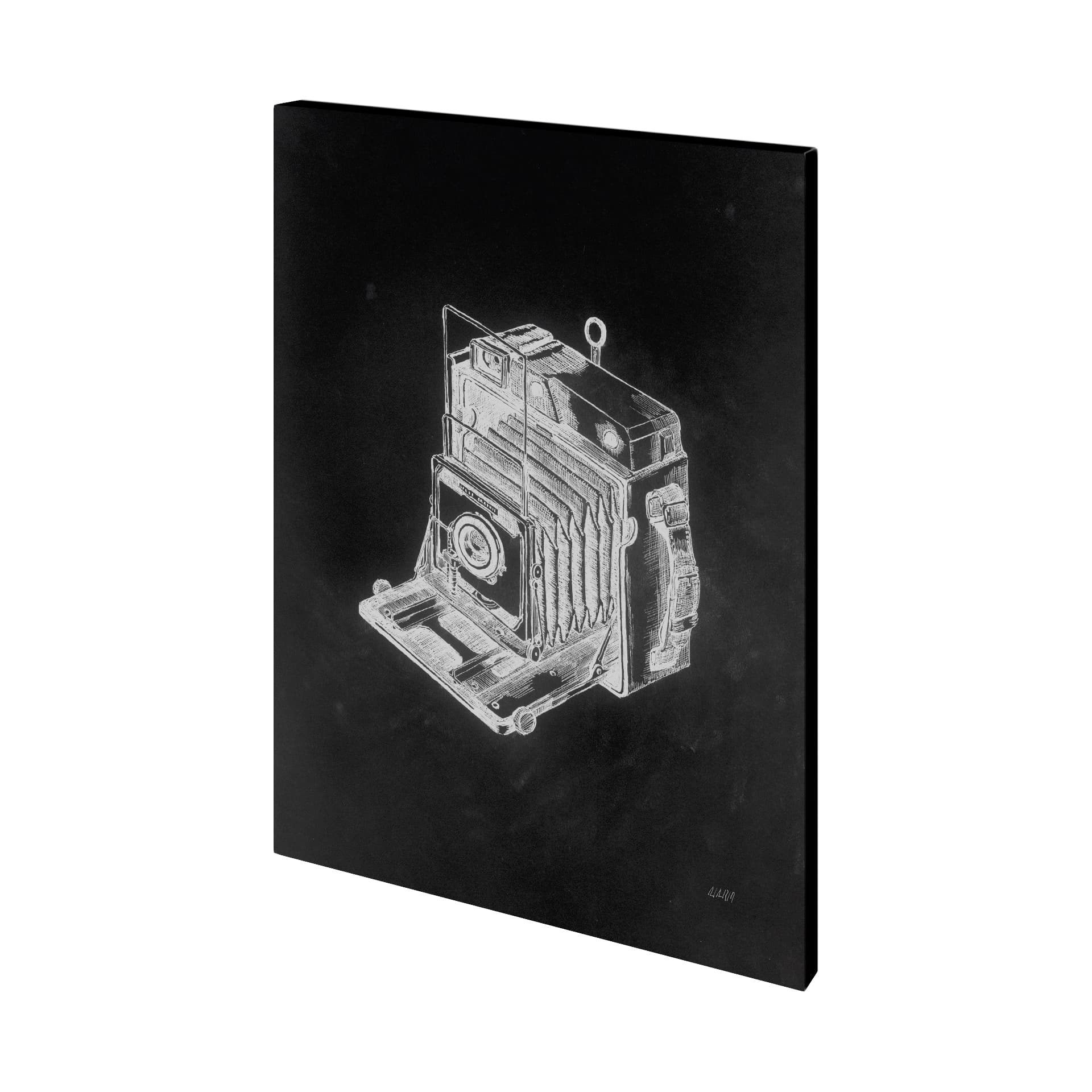 Pacemaker Black I by Mercana Studio a Hand Embellished Textured Canvas — product photograph