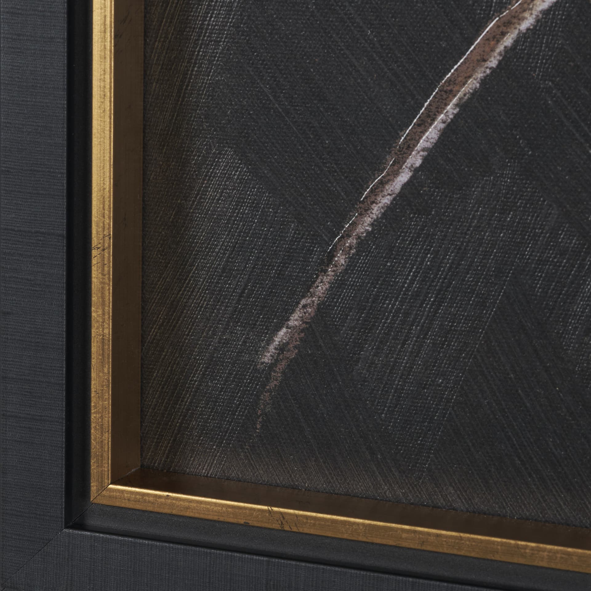 Golden Grasses V by Mercana Studio Hand Embelished Textured Framed Artwork Matted — product photograph