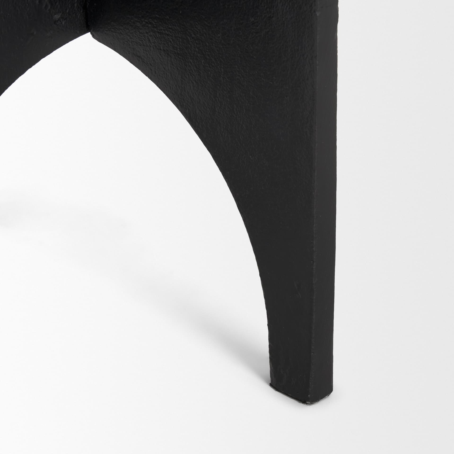 Sobi Textured Matte Black Round Metal Accent Table — product photograph