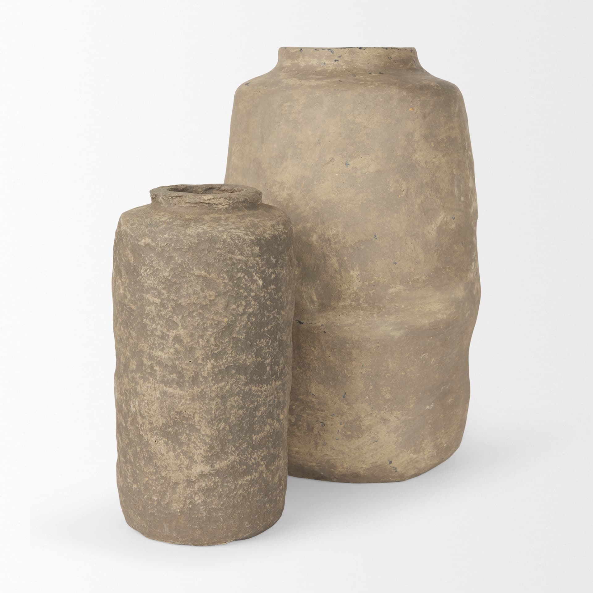 Bala Large Gray Paper Mache Vase — product photograph