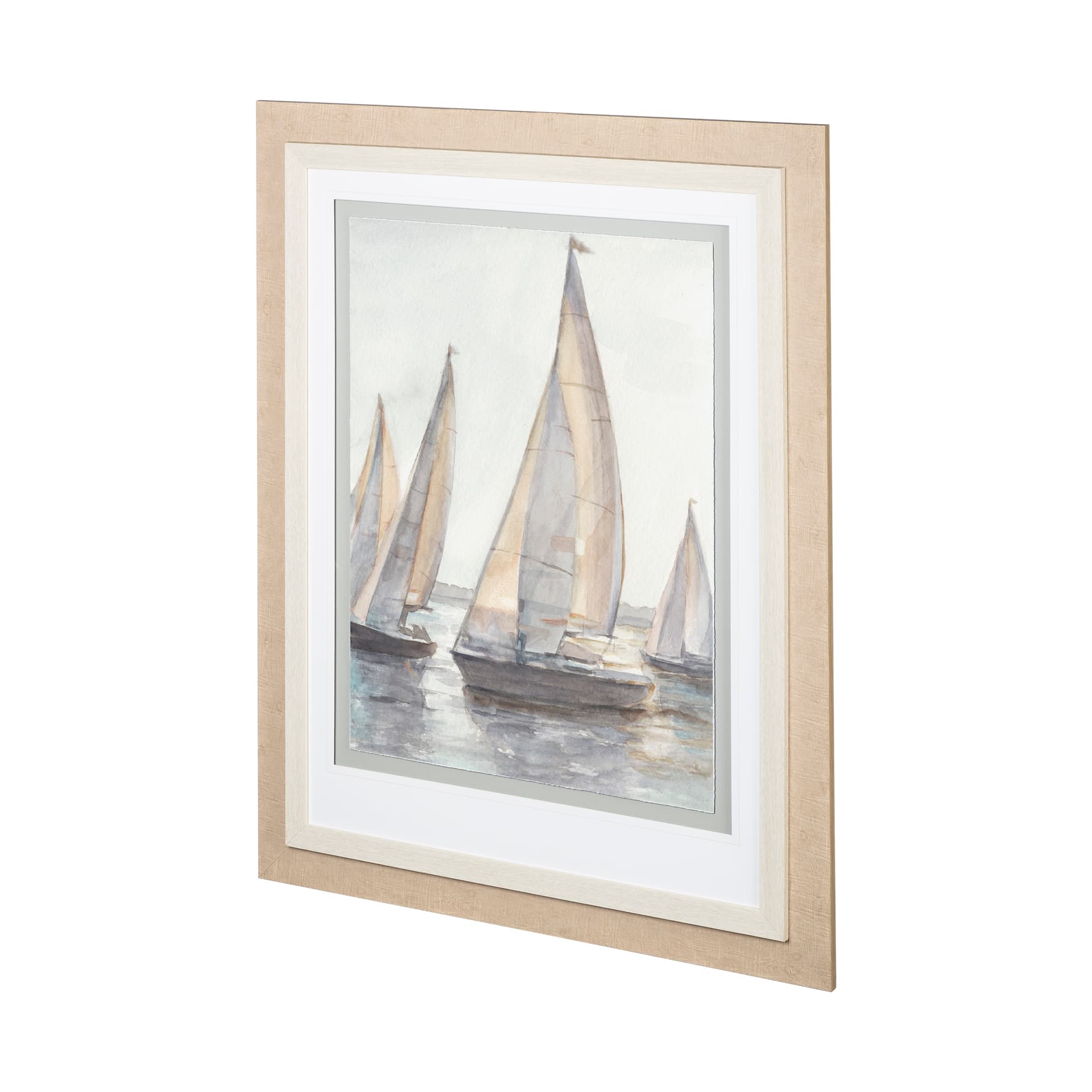 Plein Air Sailboats I by Ethan Harper a Framed Art Print Matted under Glass — product photograph