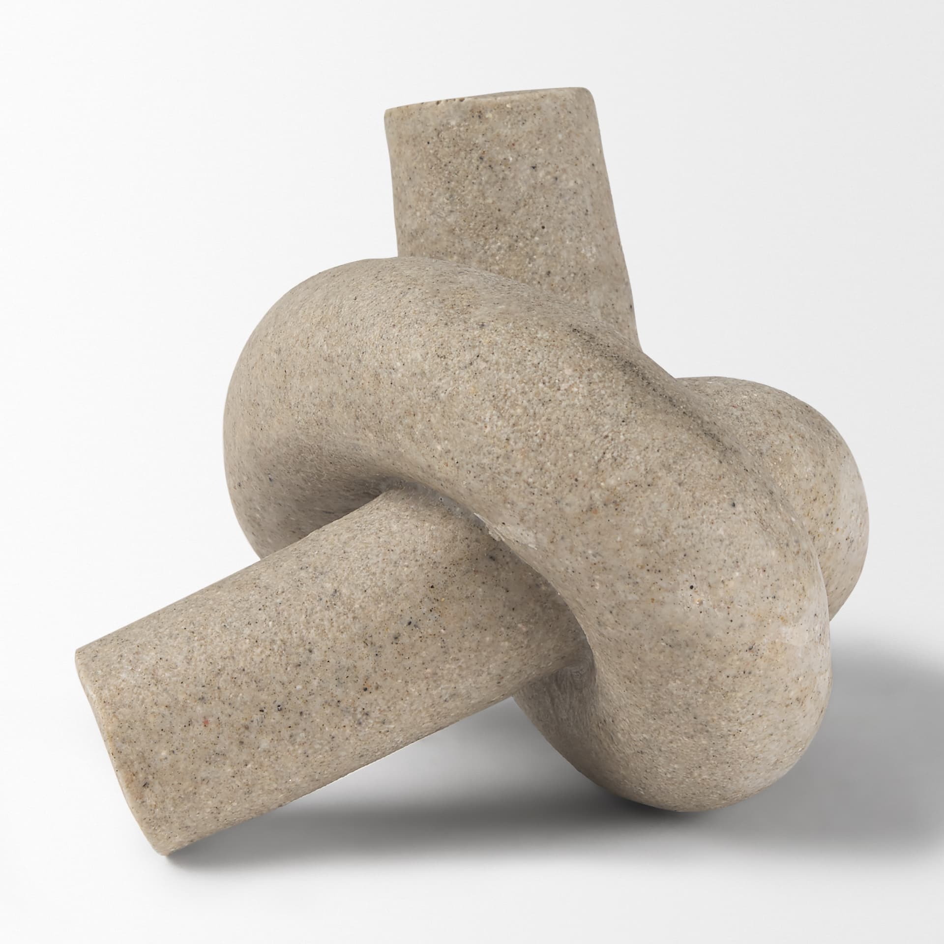 Otto Sandstone Resin Small Knot Sculpture Decorative Object — product photograph
