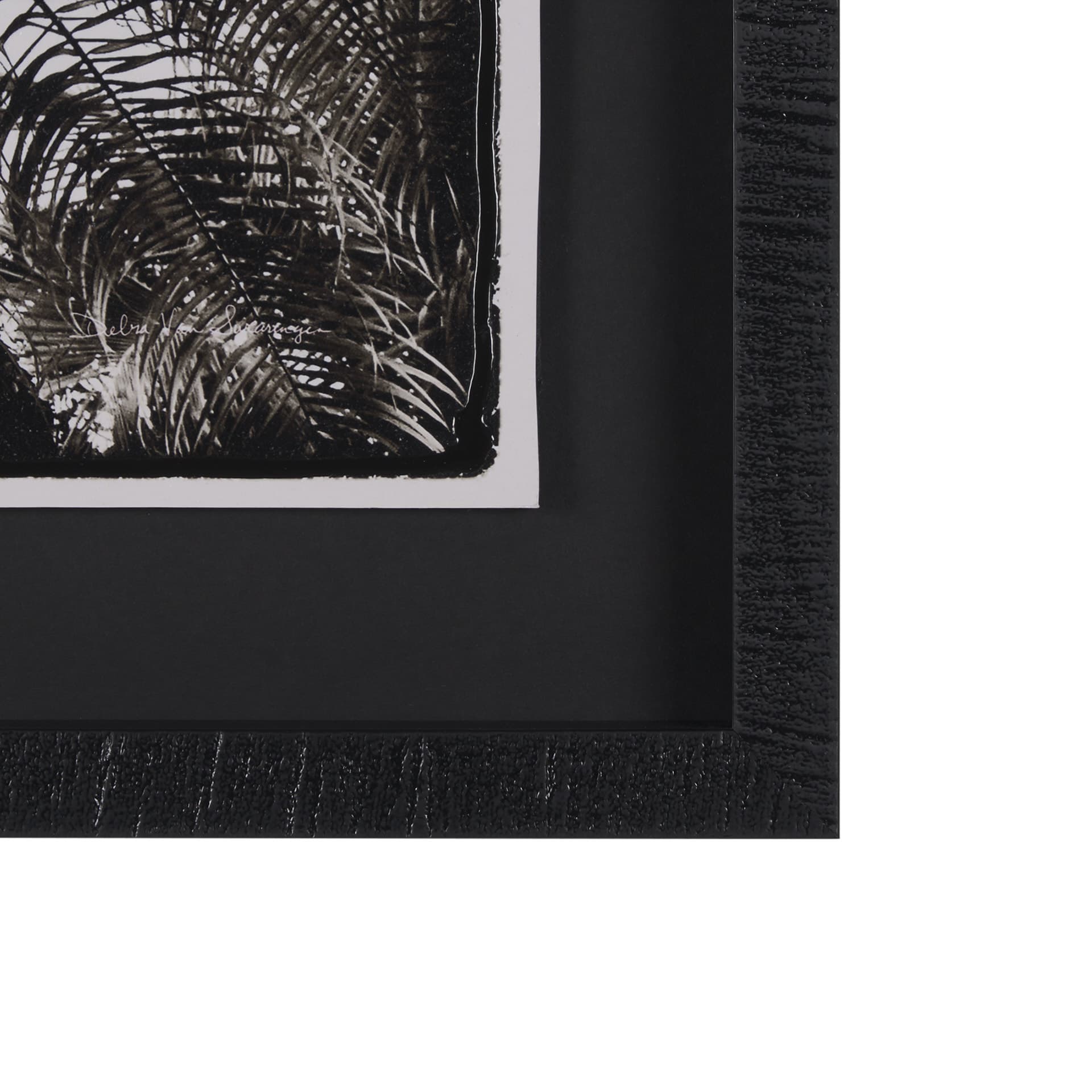 Palm Tree Sepia II by Debra Van Swearingen a Hand Embellished Framed Photo Art Print Matted under G — product photograph