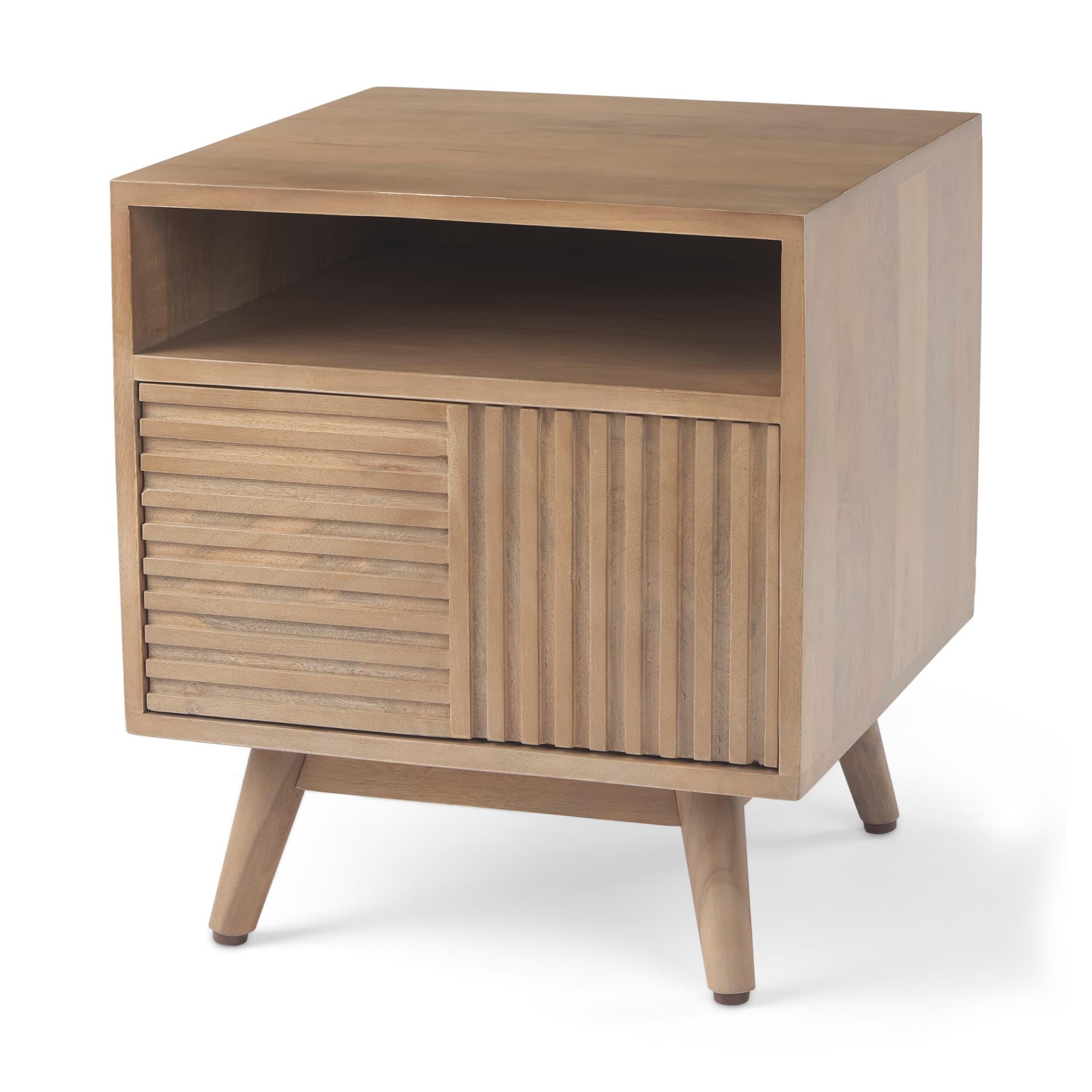 Sable 19.0L x 19.0W x 21.5H Light Brown Wood Side Table — product photograph