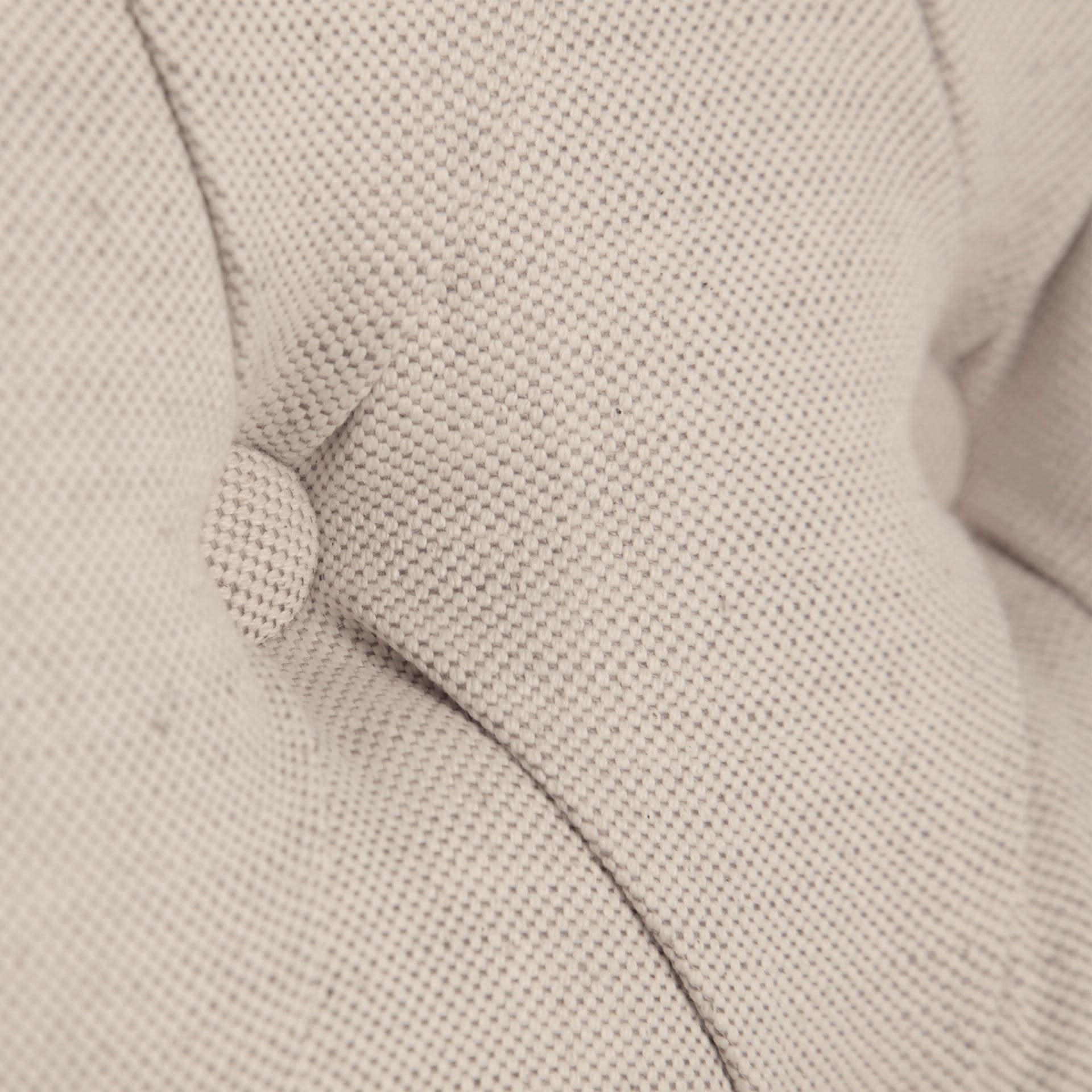 Mackenzie High-Back Dining Side Chair | Cream Plush Linen w/ Ash Wood — product photograph