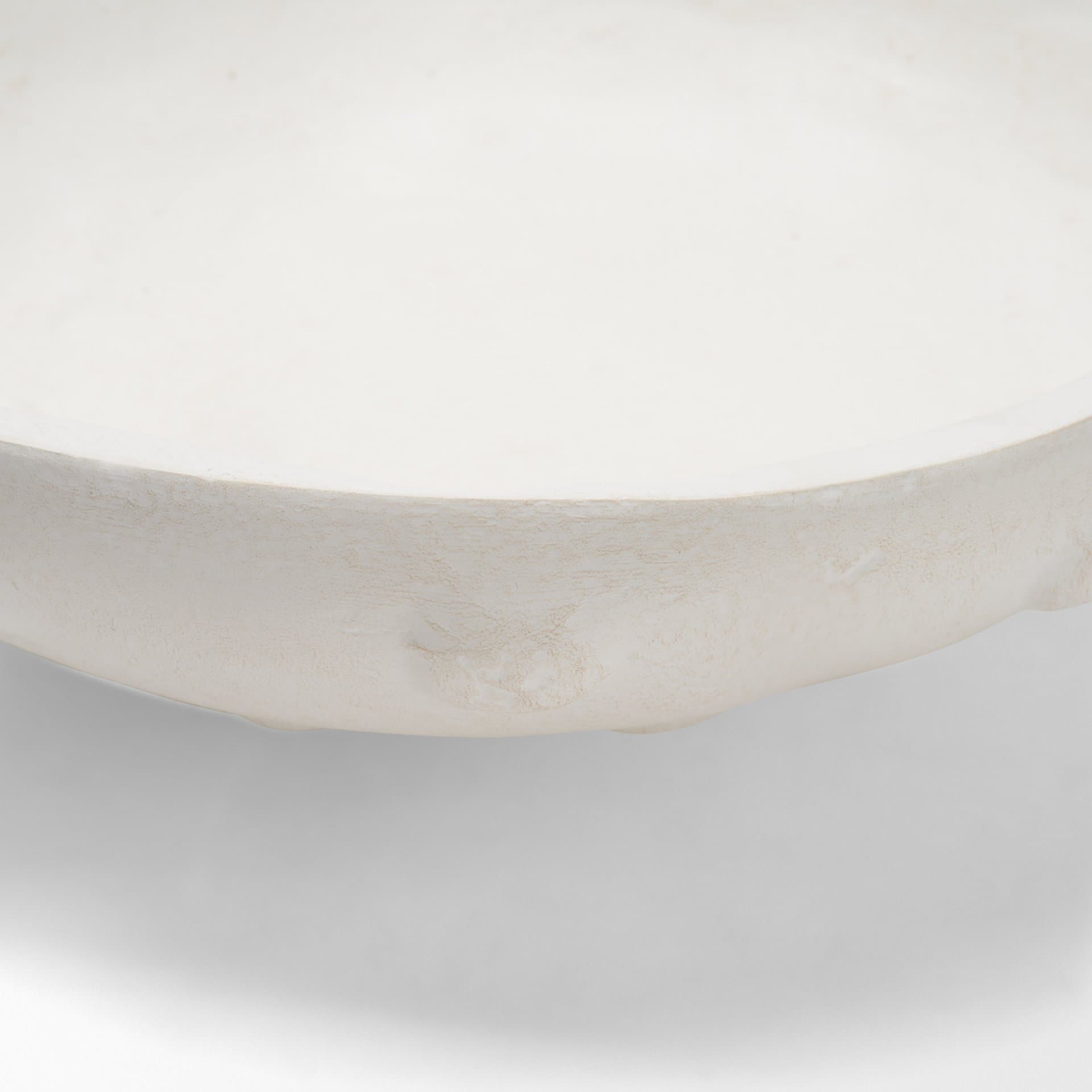 Punto Large White Paper Mache Dotted Centerpiece Bowl — product photograph