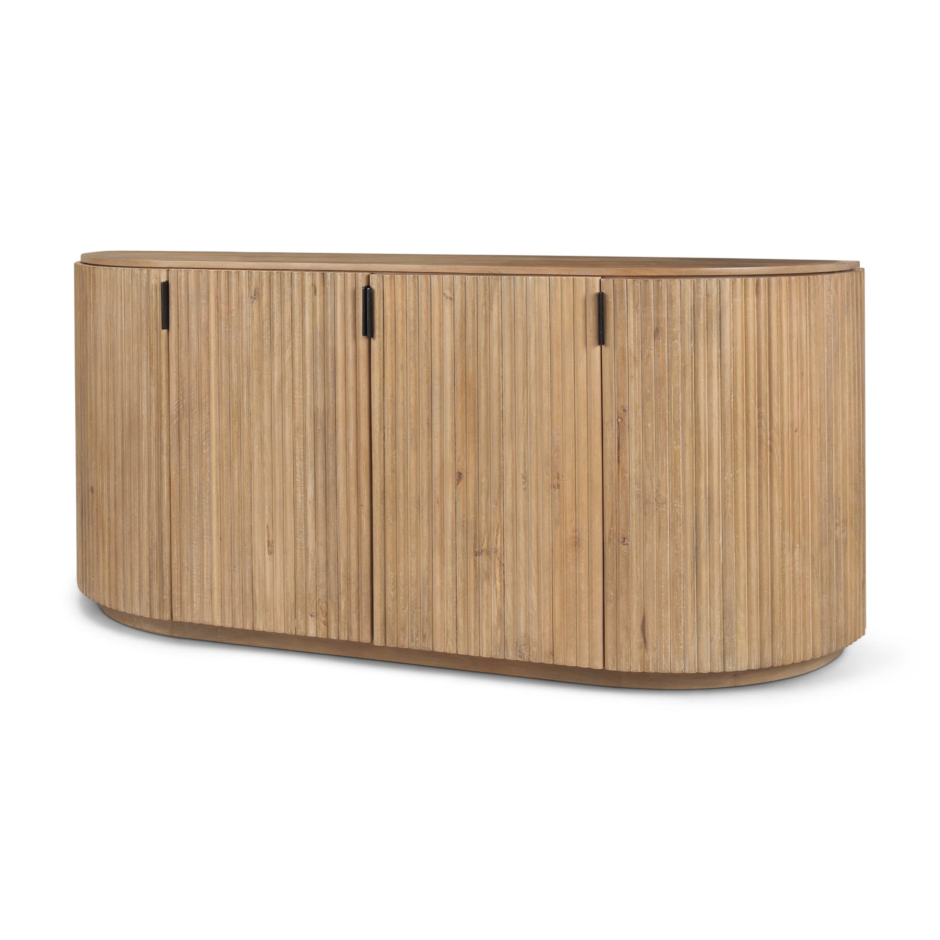 Terra Light Brown Wood Fluted Sideboard — product photograph