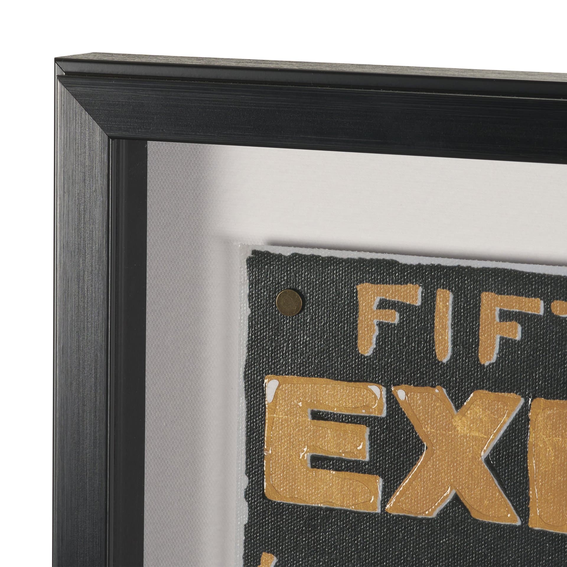 Ephemera Independent by The Vintage Collection Hand Embelished Text Frame Artwork Matted under Glass — product photograph