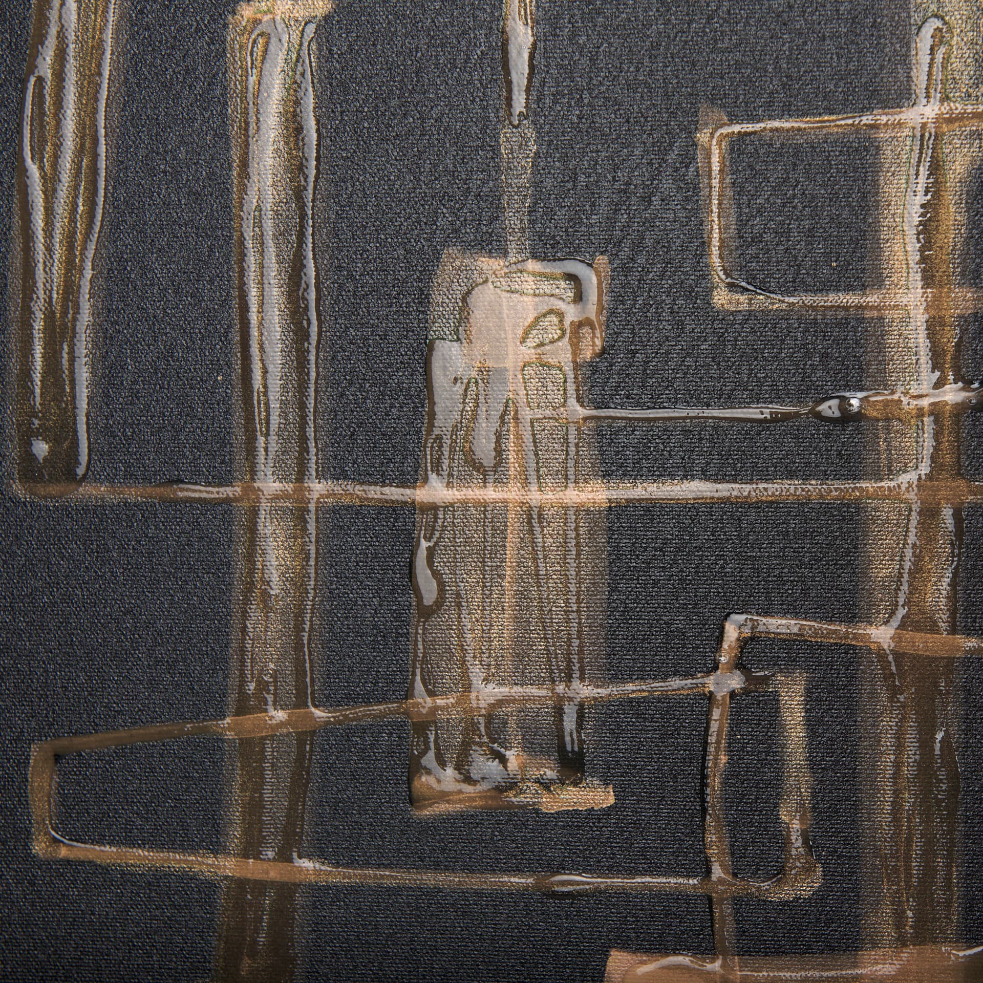 Lines IV by Mercana Studio a Hand Embellished Textured Canvas — product photograph